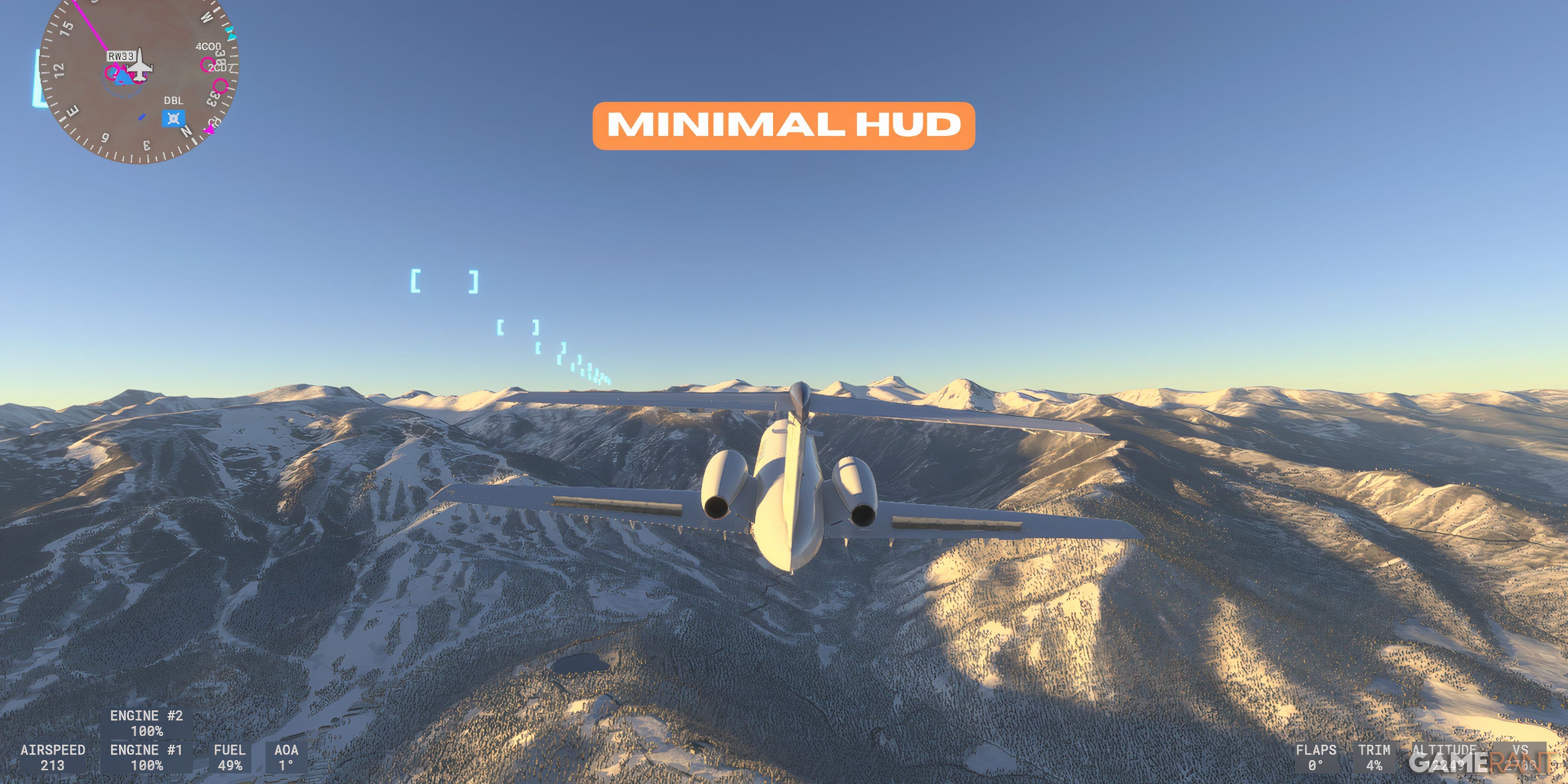 the minimal hud in msfs 2024.