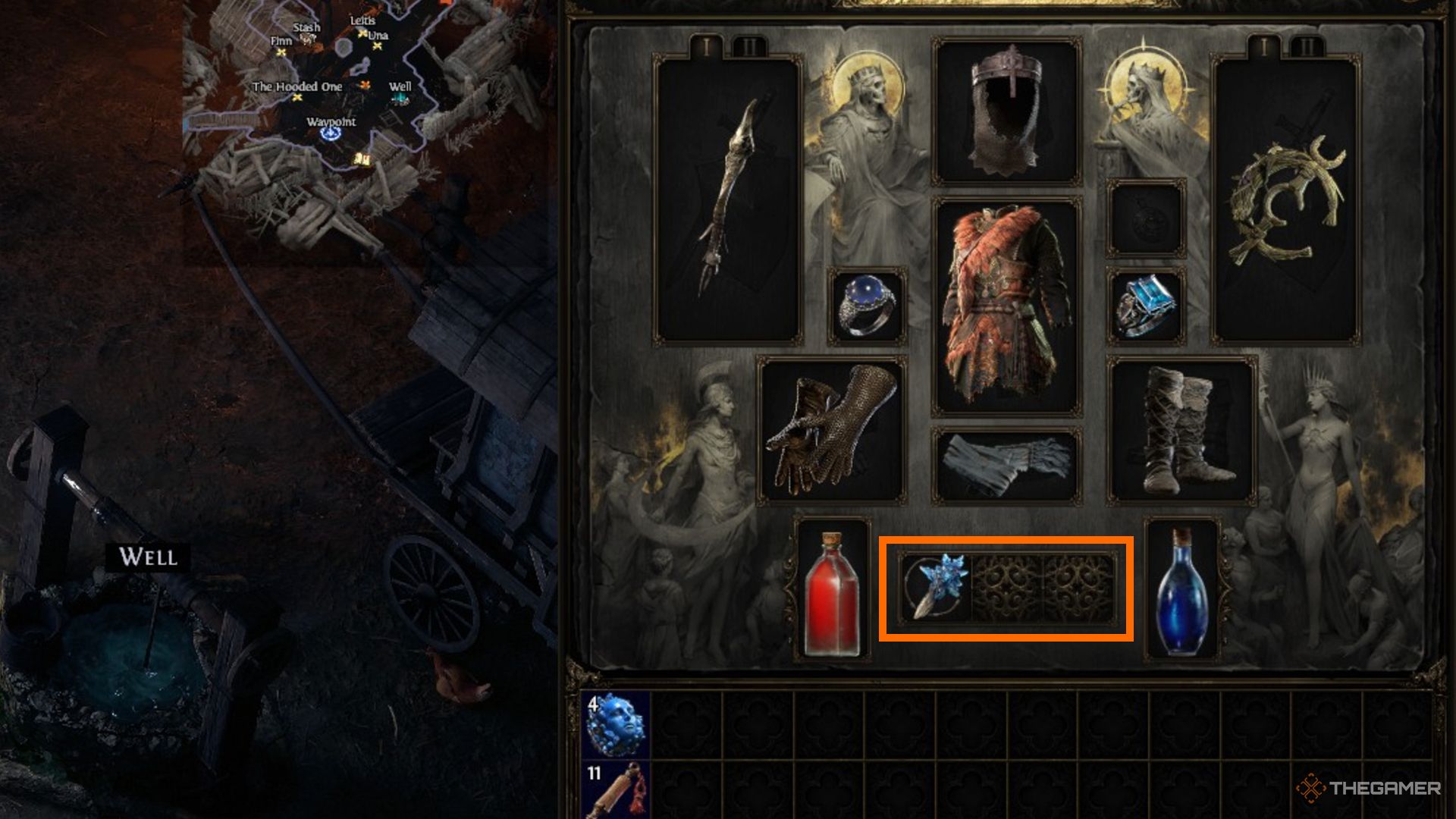 The charms slot highlighted in an inventory.