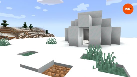 An igloo in one of the best Minecraft Christmas seeds in 1.20.