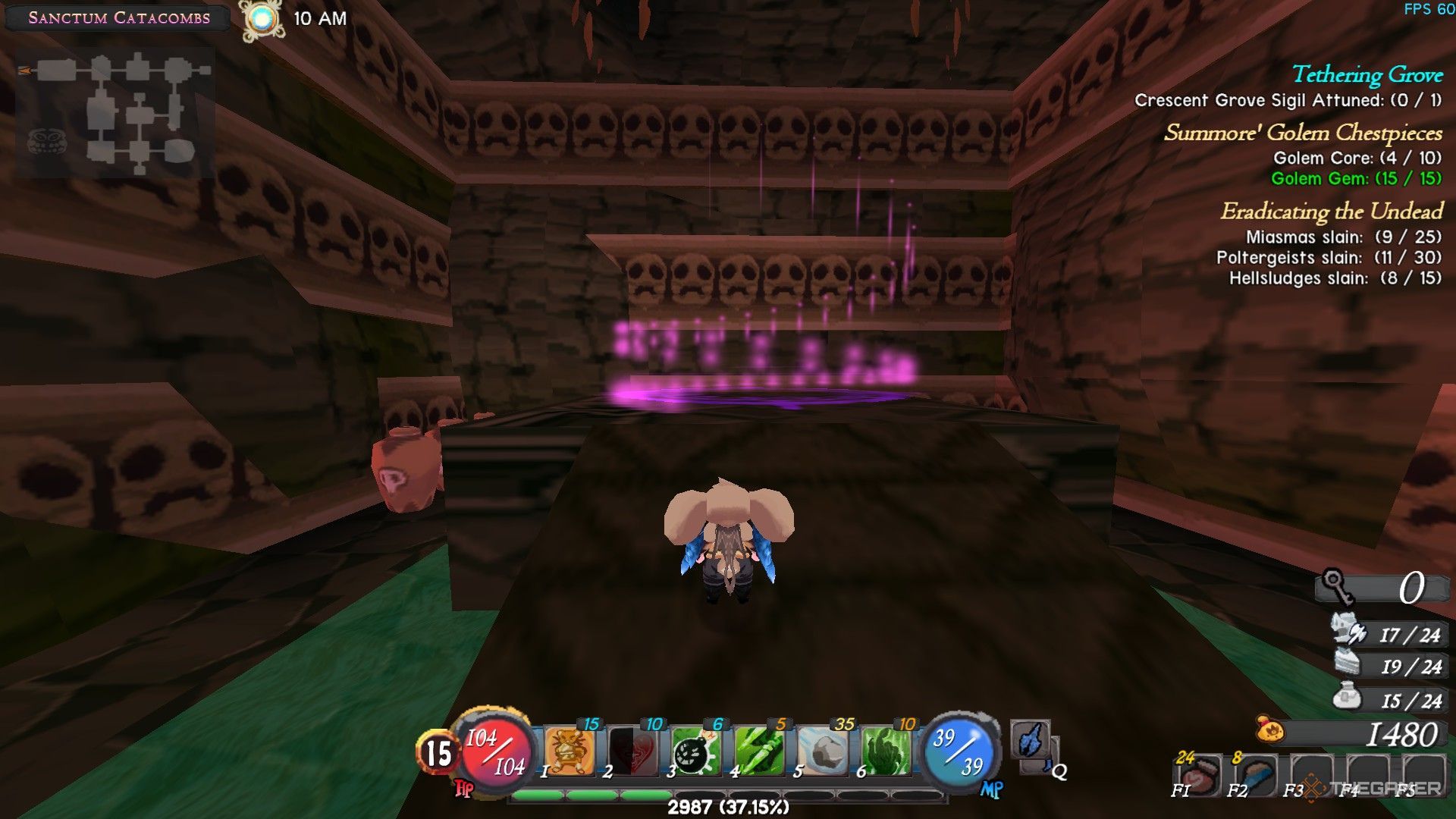 The image shows the portal that leads to Lord Kaluuz inside the third stage of Sanctum Catacombs in Atlyss.