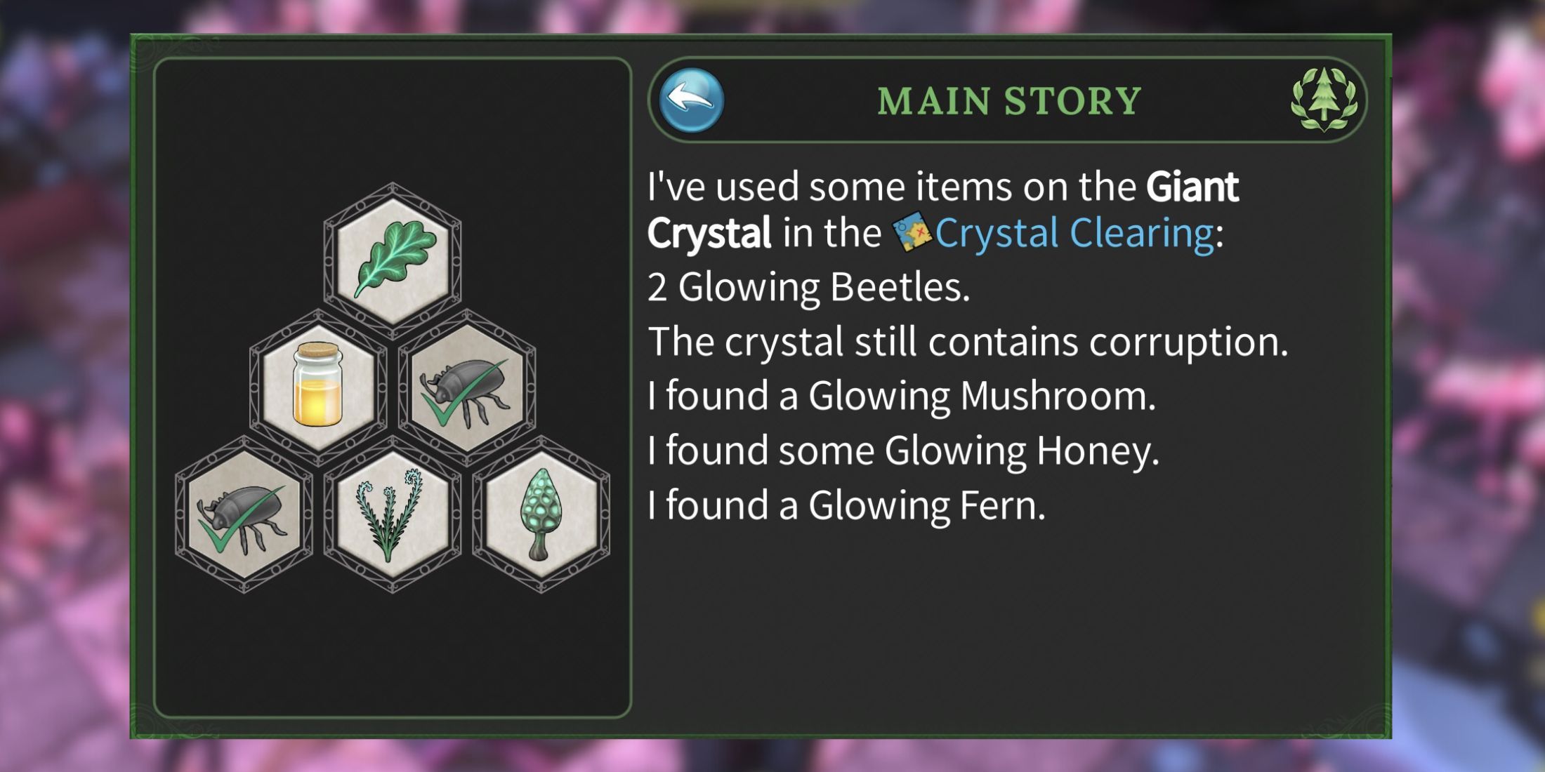 all giant crystal items location brighter shores 