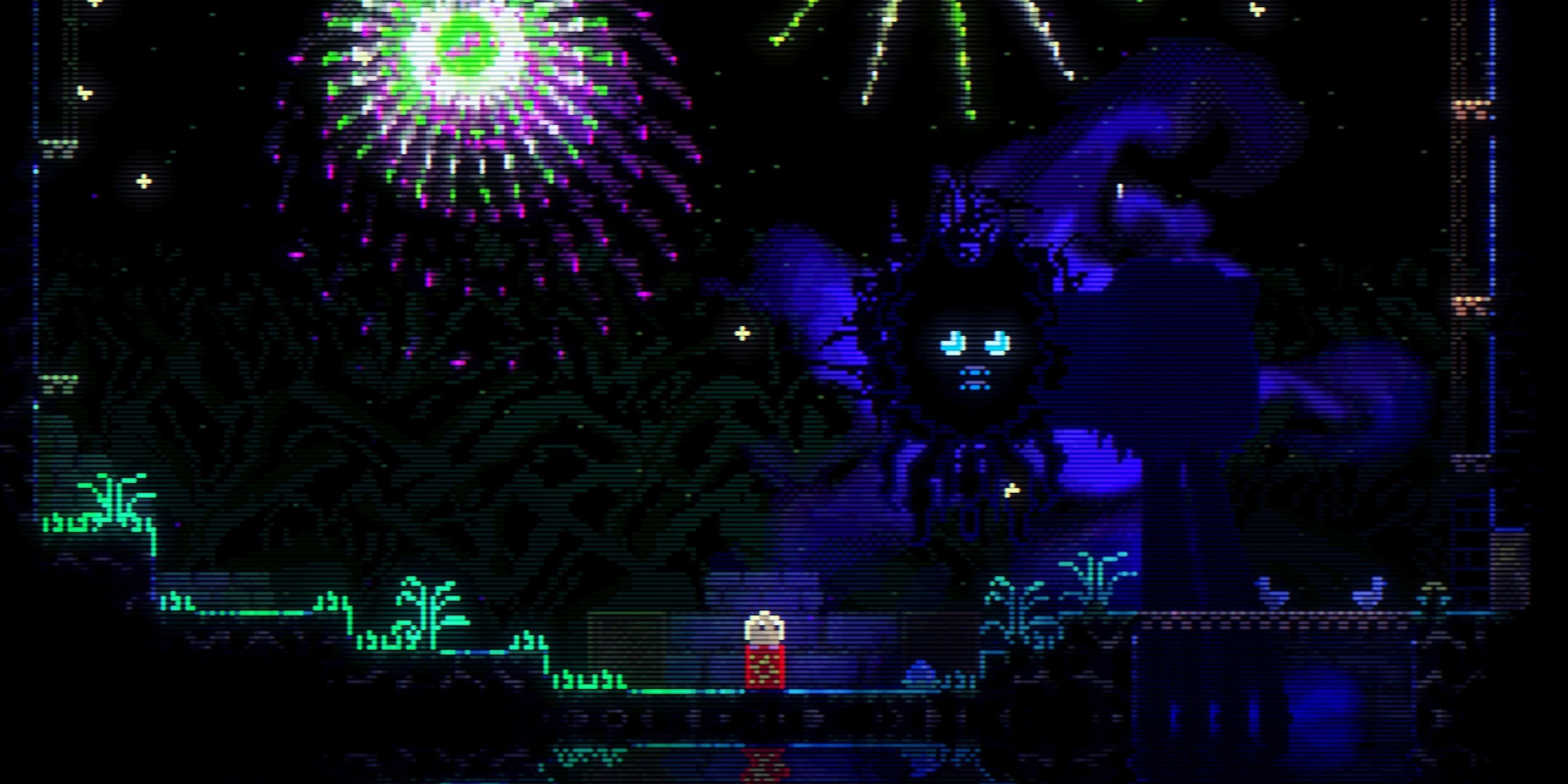 the fireworks during the final boss fight in animal well.