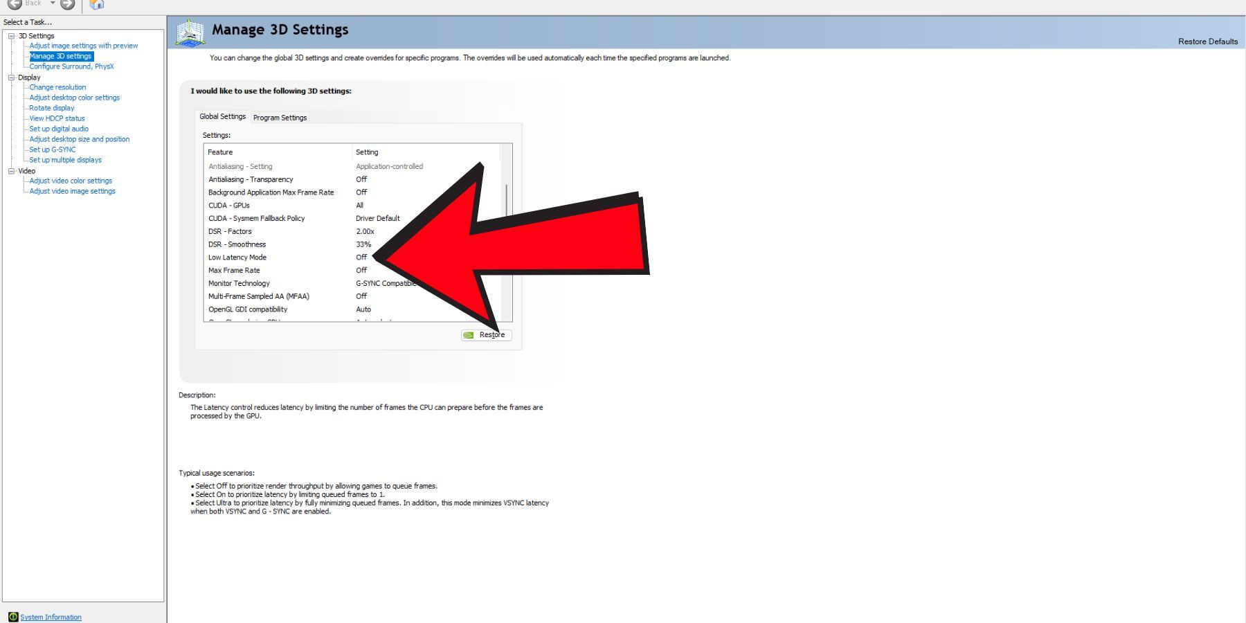 Nvidia Control Panel Overview 