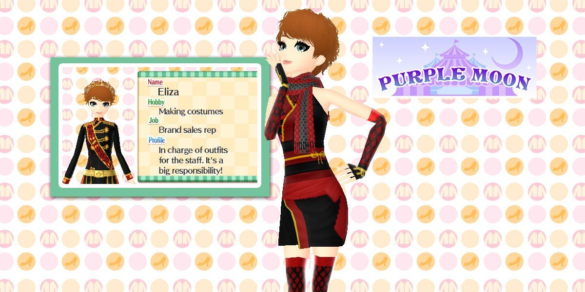 Eliza's character profile in Style Savvy for 3DS