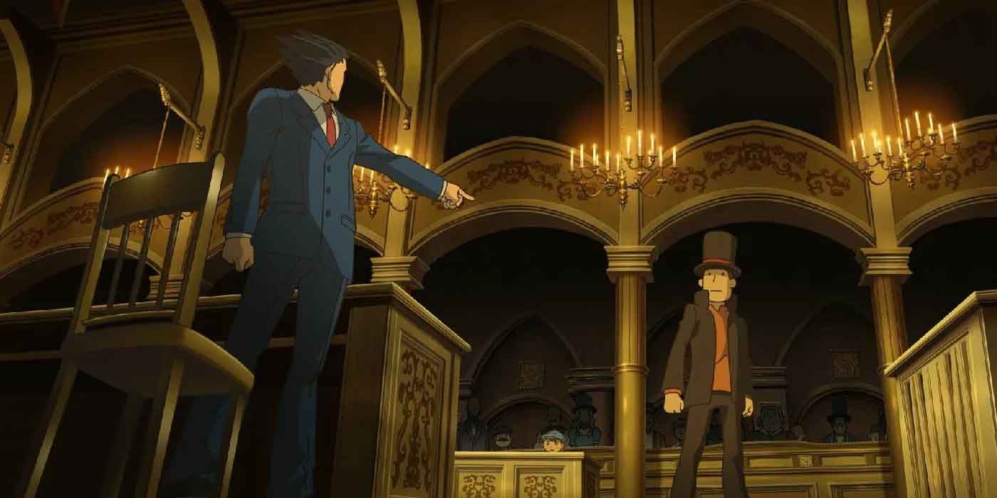 Professor Layton vs Phoenix Wright Ace Attorney. Phoenix Wright confronts Professor Layton.