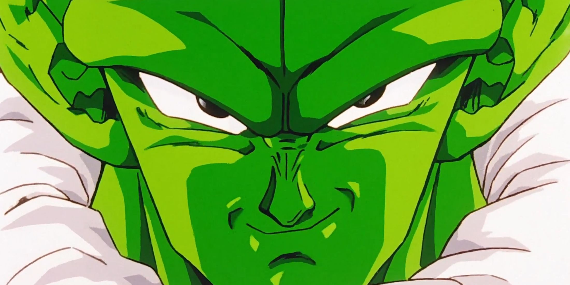 Piccolo powers up against Imperfect Cell in his Super Namekian form after absorbing Kami in Dragon Ball Z (1989-1996)