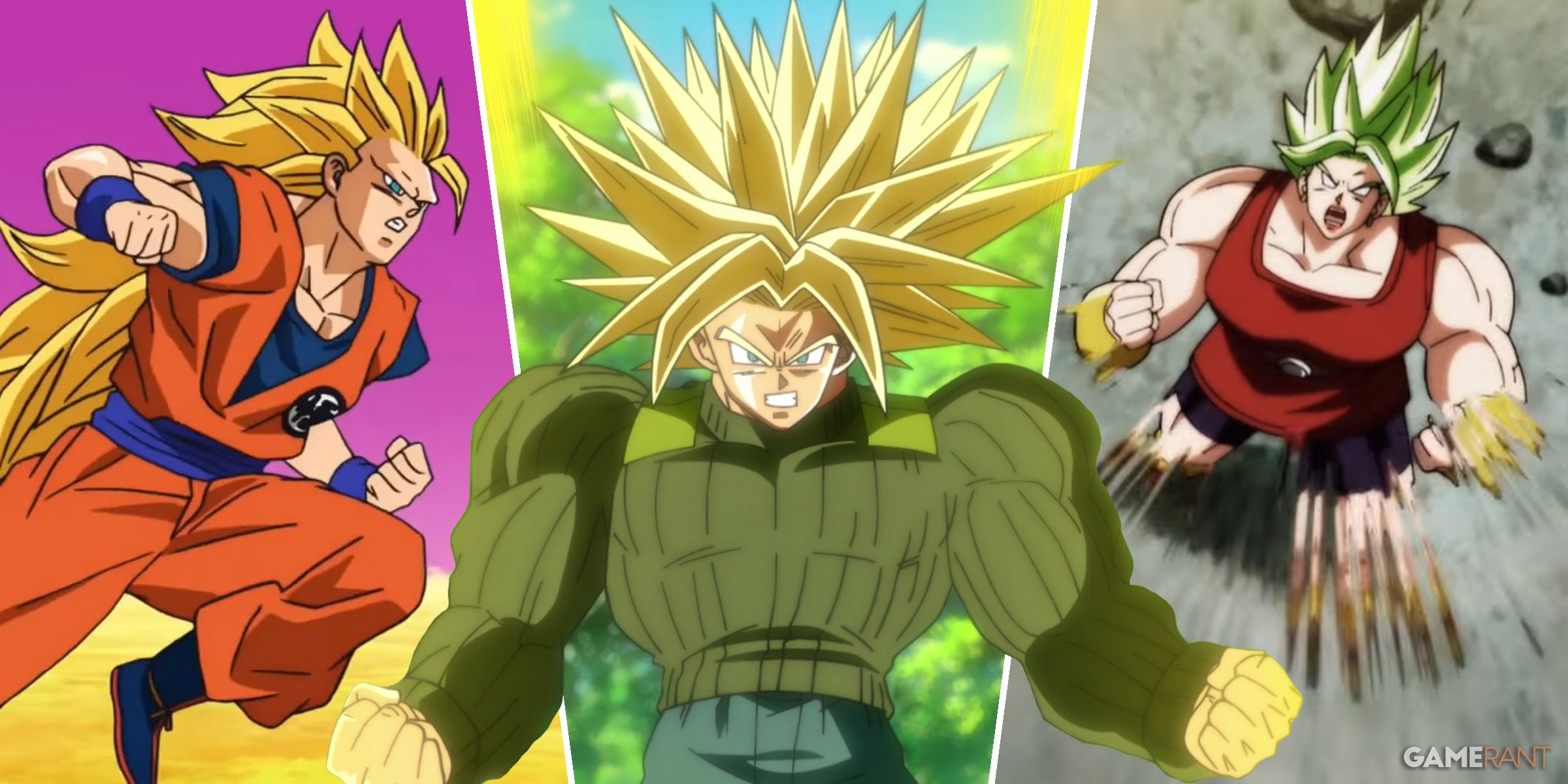 The Super Saiyan 3, Super Saiyan Third Grade, and Legendary Super Saiyan forms