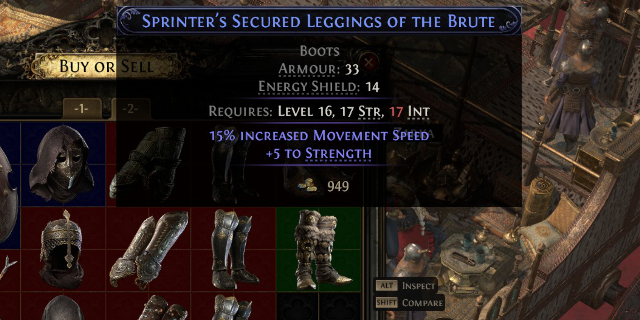 Path of Exile 2 Spend Gold Vendor First Movement Speed Boots