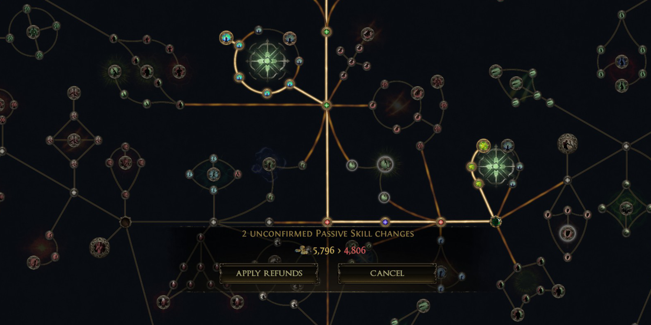 Path of Exile 2 Spend Gold Vendor First Passive Skill Tree Respec Cost