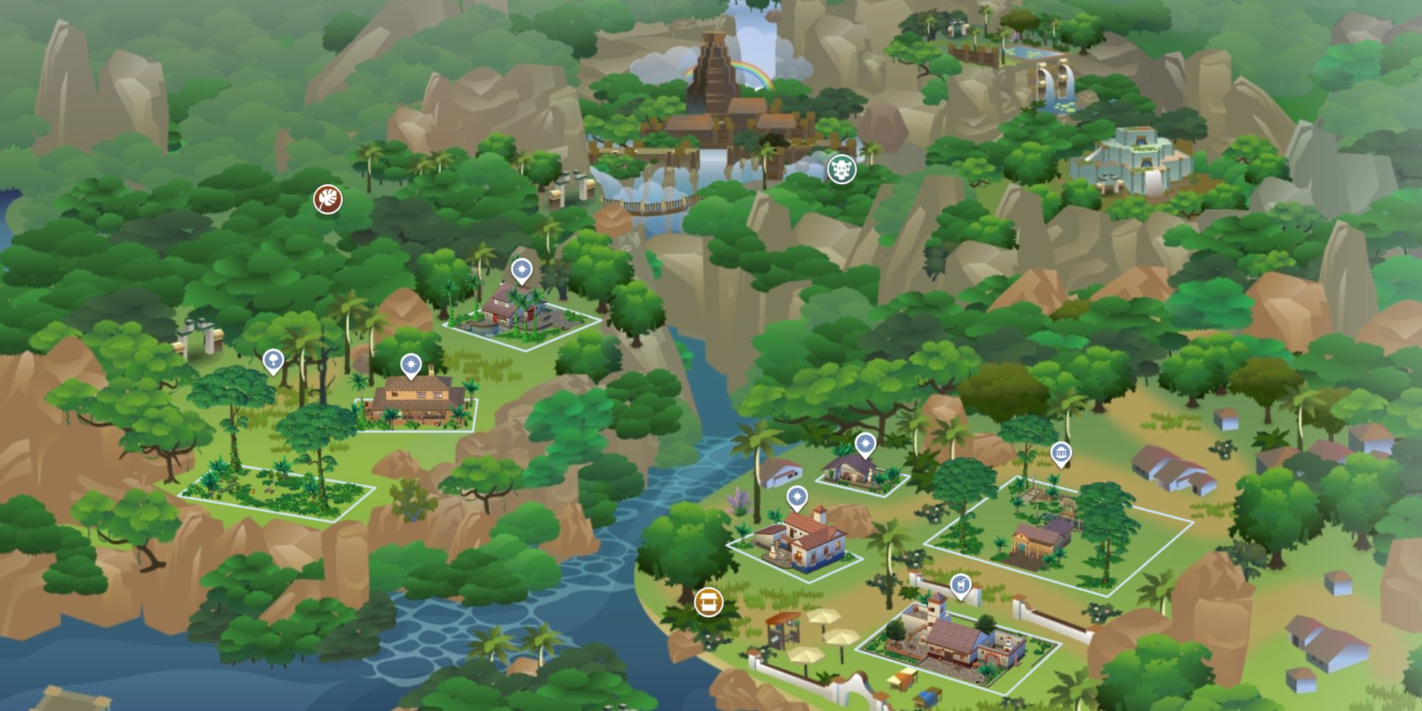 Sims 4 World Map of Selvadorada.