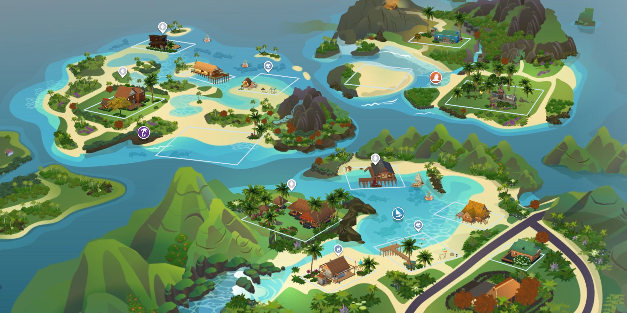 Sims 4 World Map of Sulani.