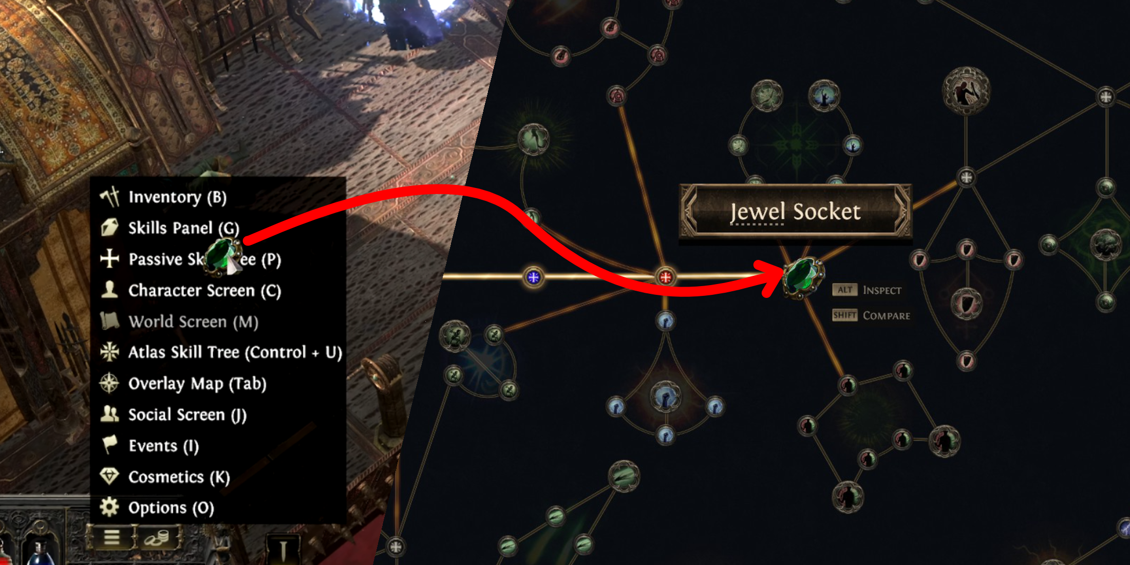 Path of Exile 2 Jewel Socket System PoE 2 Socketing Jewels Menu