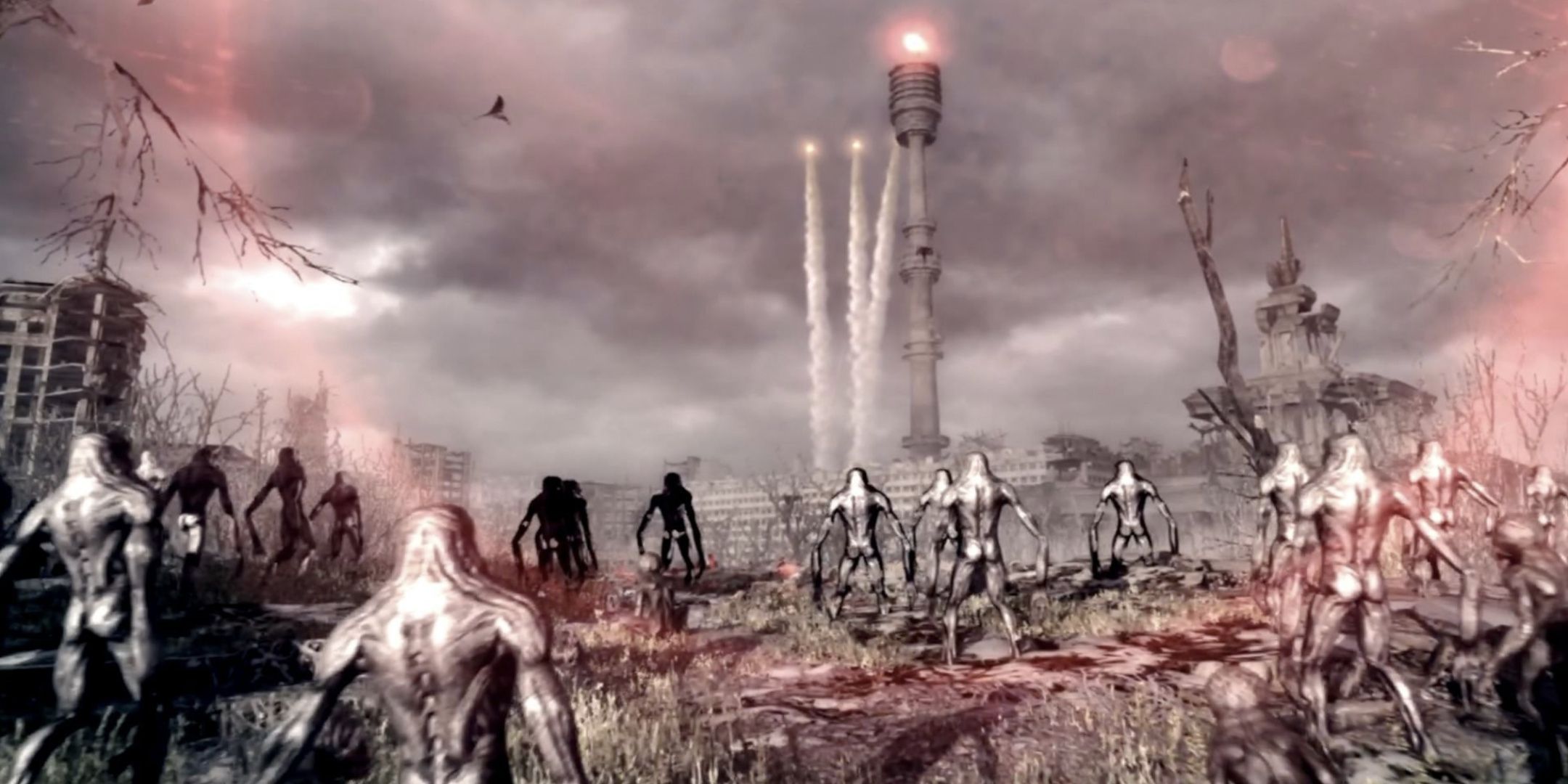 The dark ones watch as the nukes fly in Metro 2033.