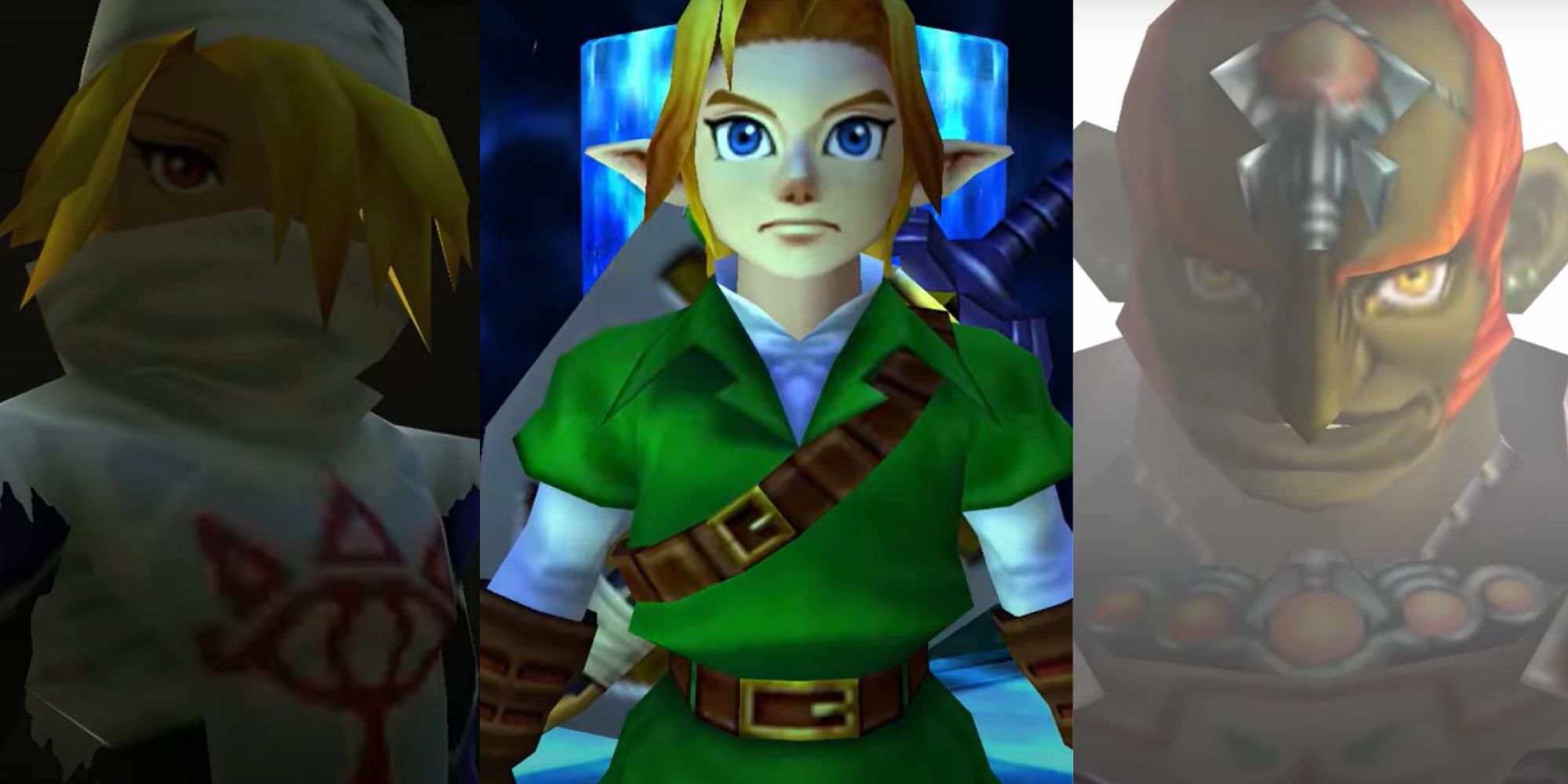 Ocarina of Time's Sheik, Link, and Ganondorf Portraits