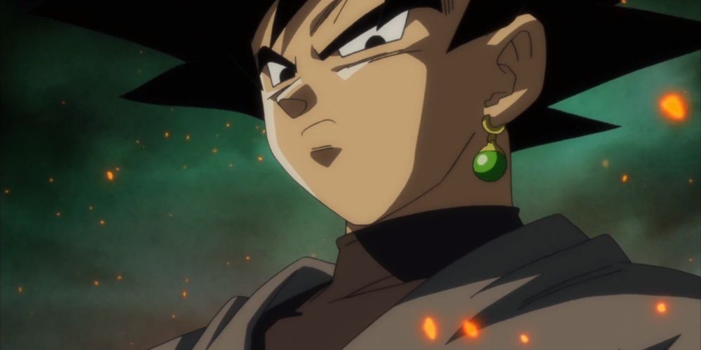 Dragon Ball Super screenshot of Goku Black in his base form during his reveal.