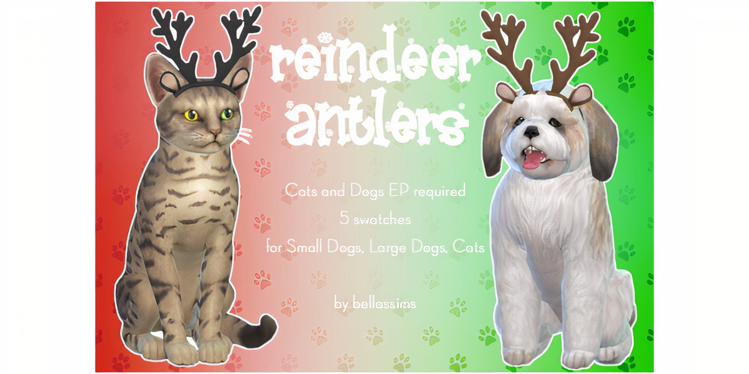 The custom content accessory for pets called Reindeer Antlers