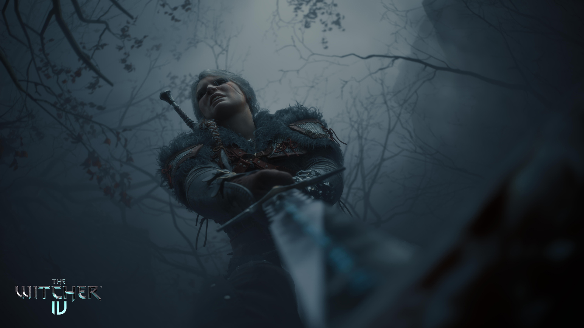 The Witcher 4 cinematic screenshot showing Ciri pulling her blade from the ground