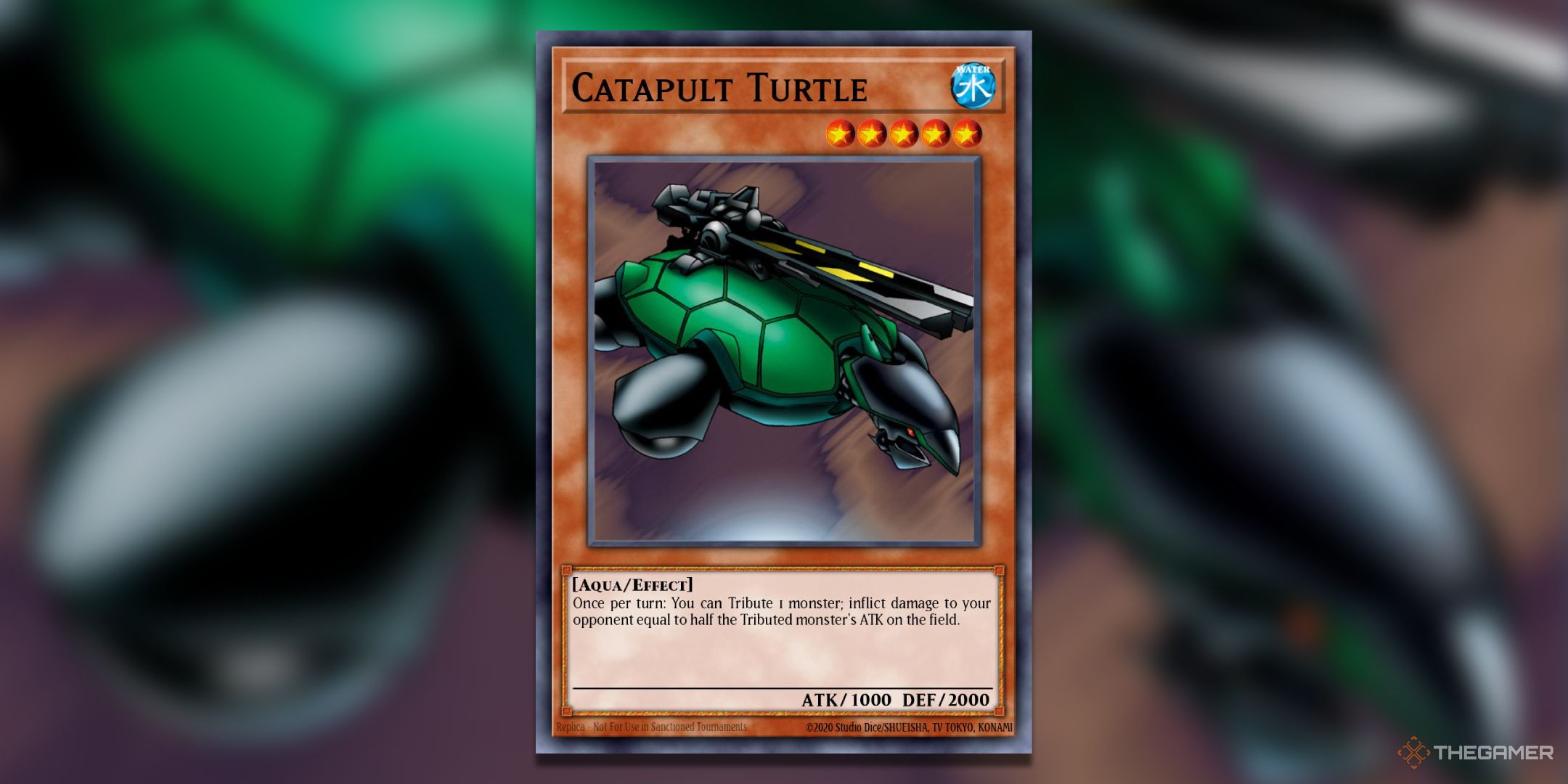 Catapult Turtle Yu-Gi-Oh! TCG Card Art.