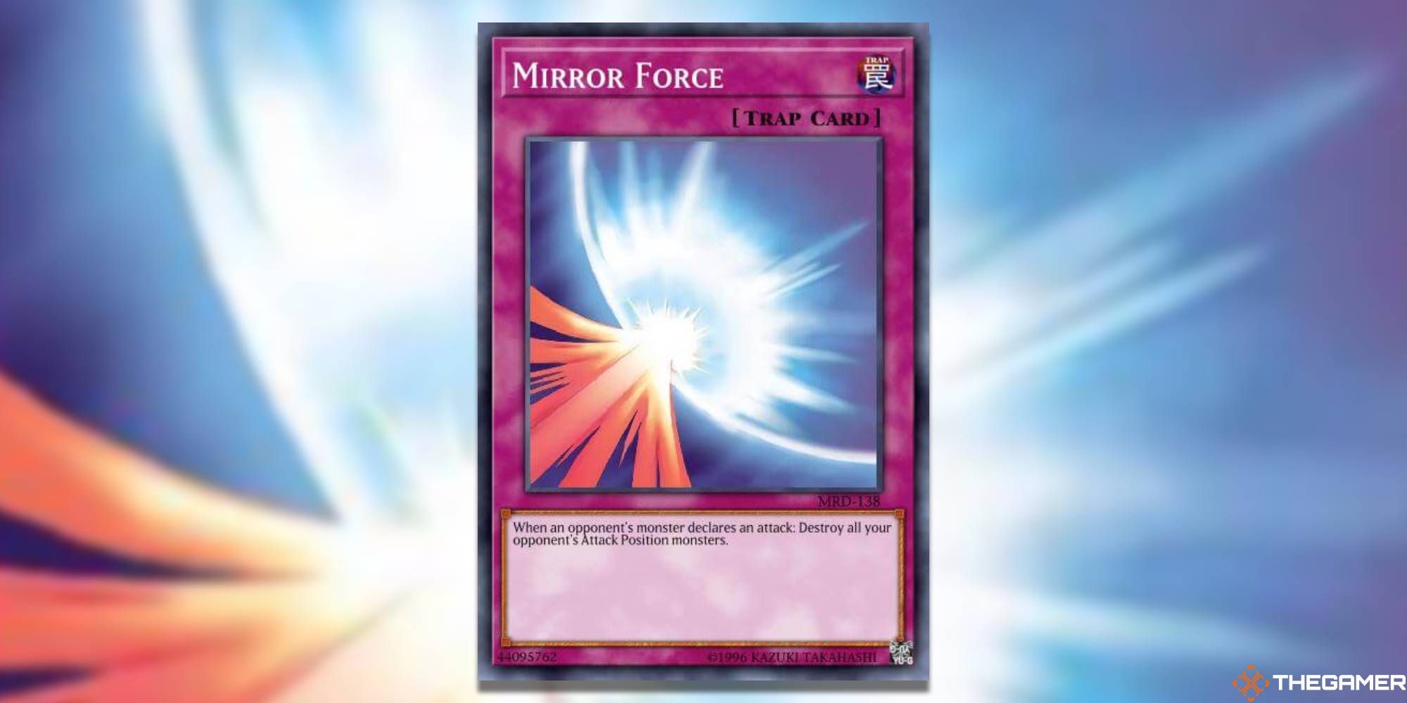 Mirror Force card and art background from Yu-Gi-Oh!