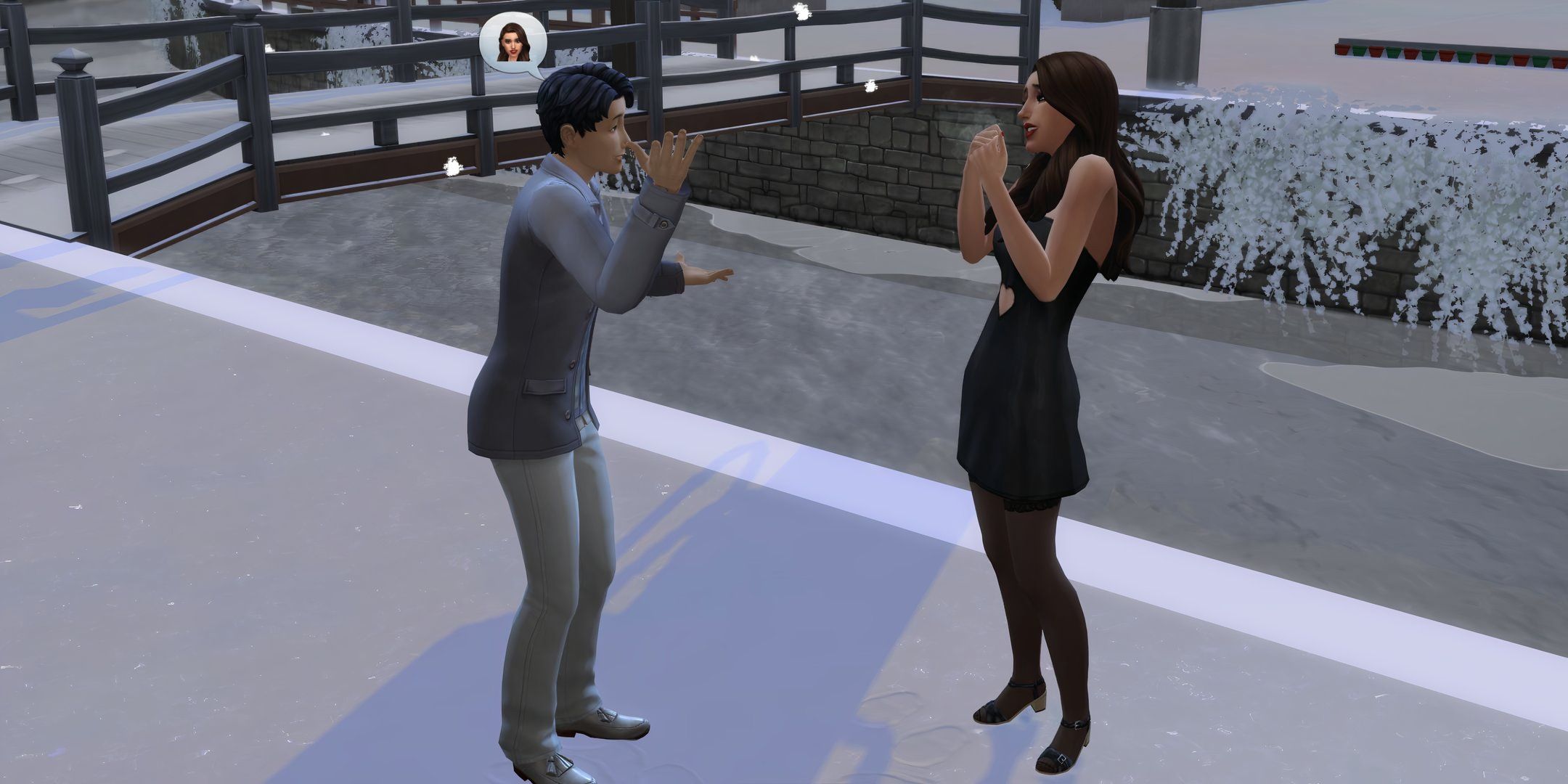 The Sims 4: Lovestruck - Two Sims talk about their relationship.