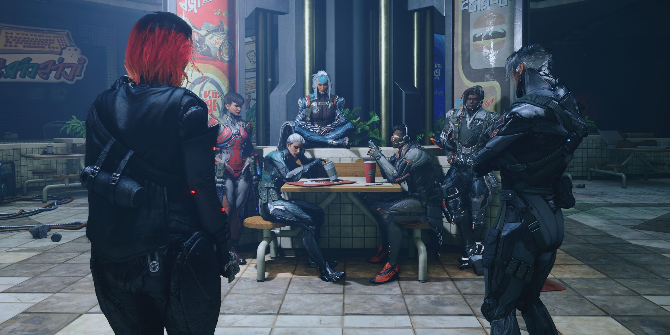 The Hex members looking disappointed in Warframe.