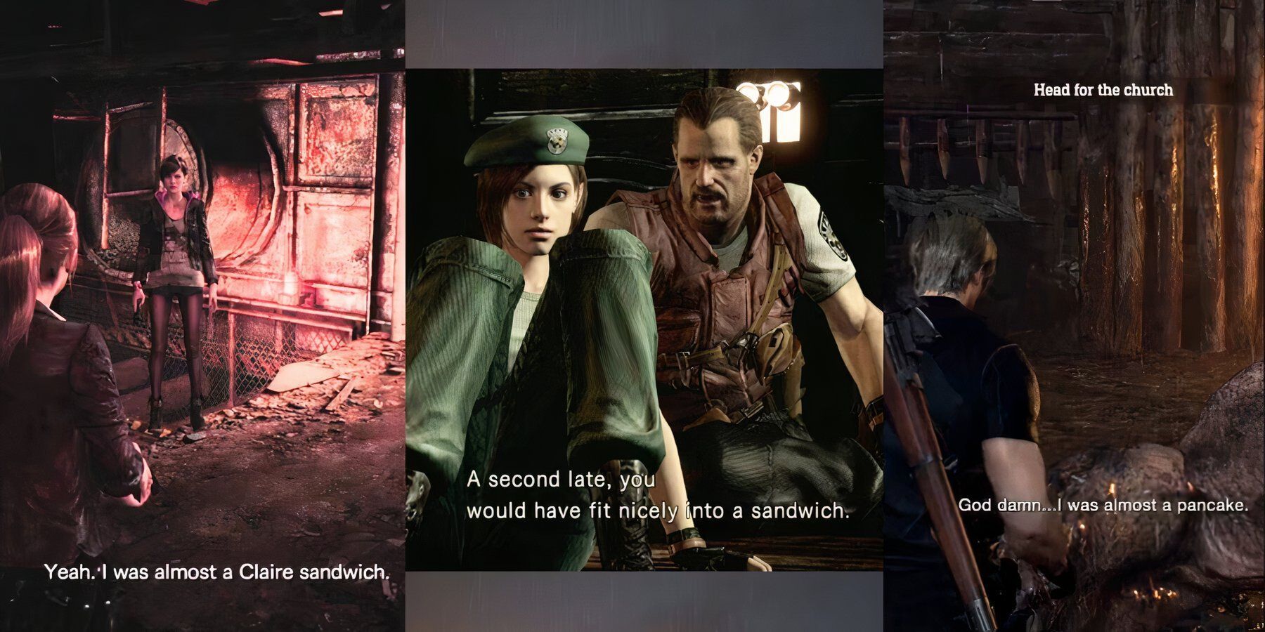 Quotes about sandwiches and pancakes from Resident Evil games