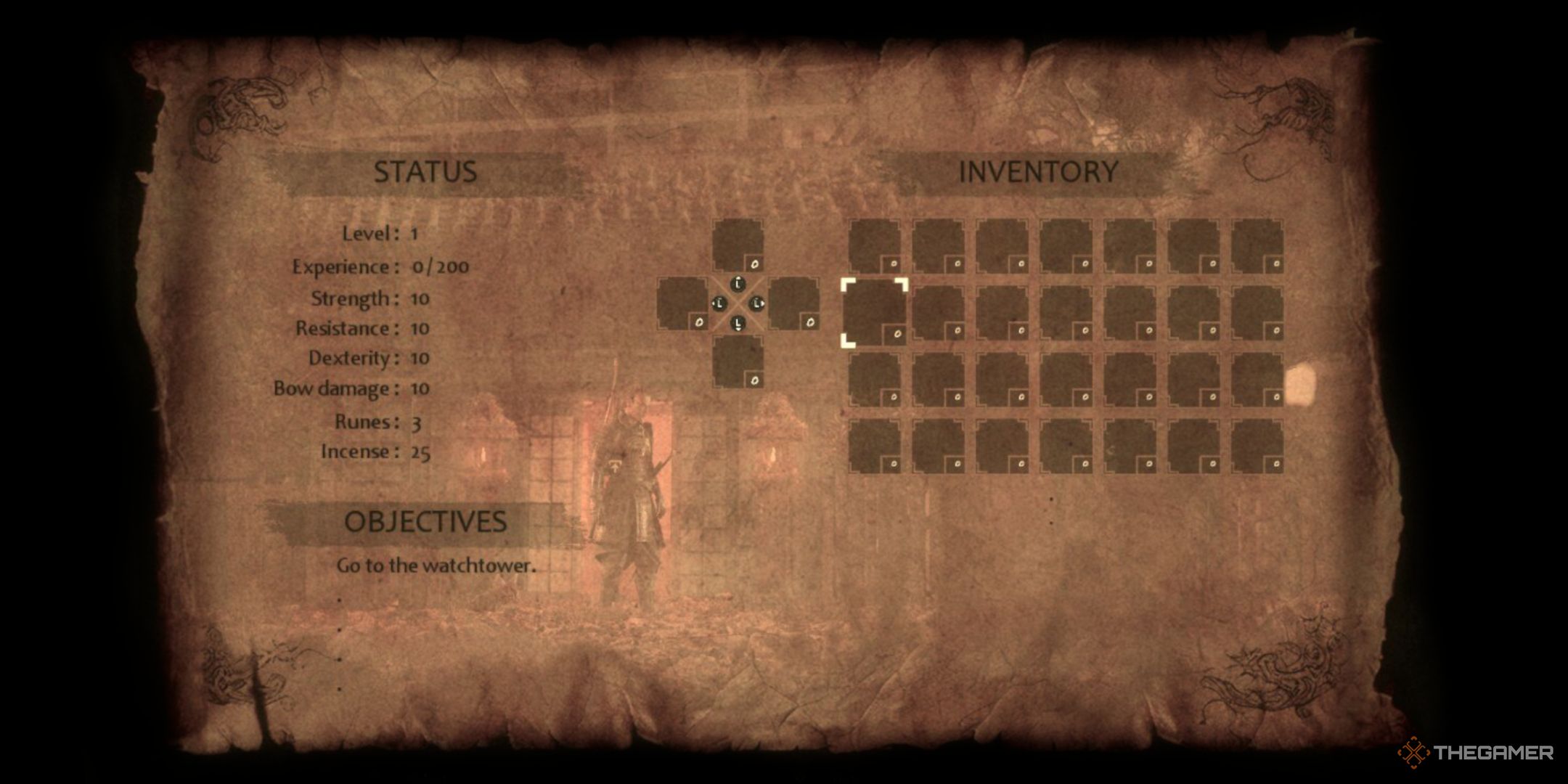 The Spirit of the Samurai. The Status Screen