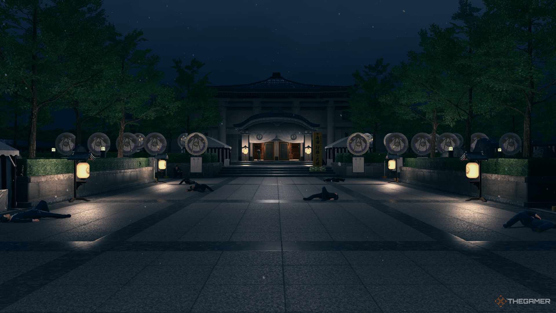 Tojo Clan Headquarters at night in Yakuza.