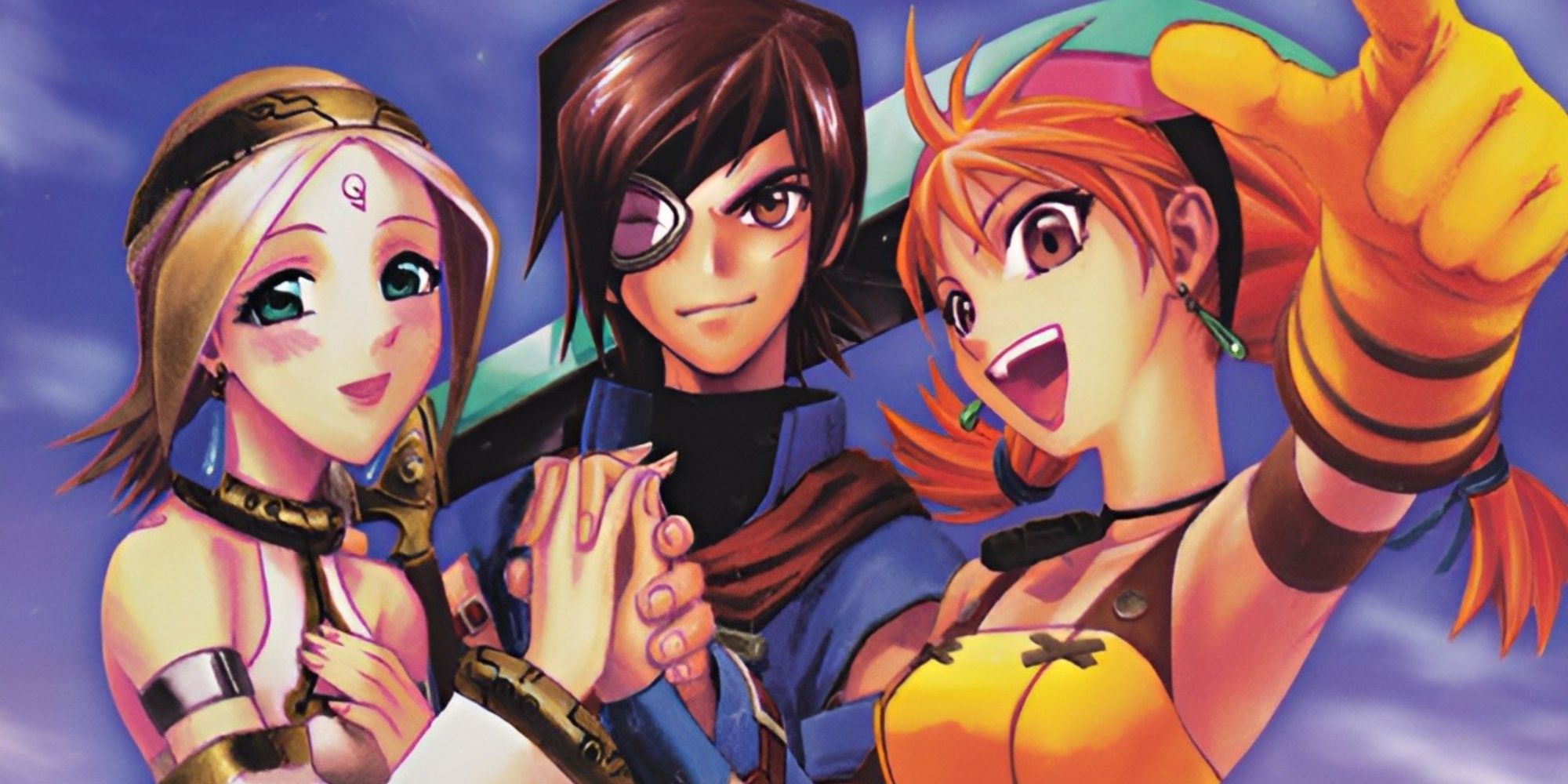 Promo art featuring characters in Skies Of Arcadia