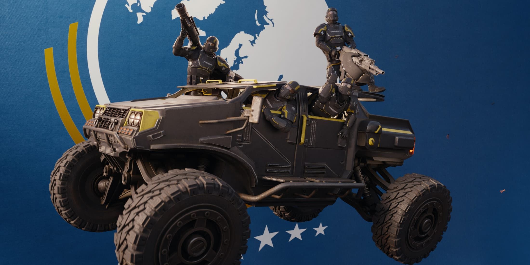 FRV jeep reveal in Helldivers 2