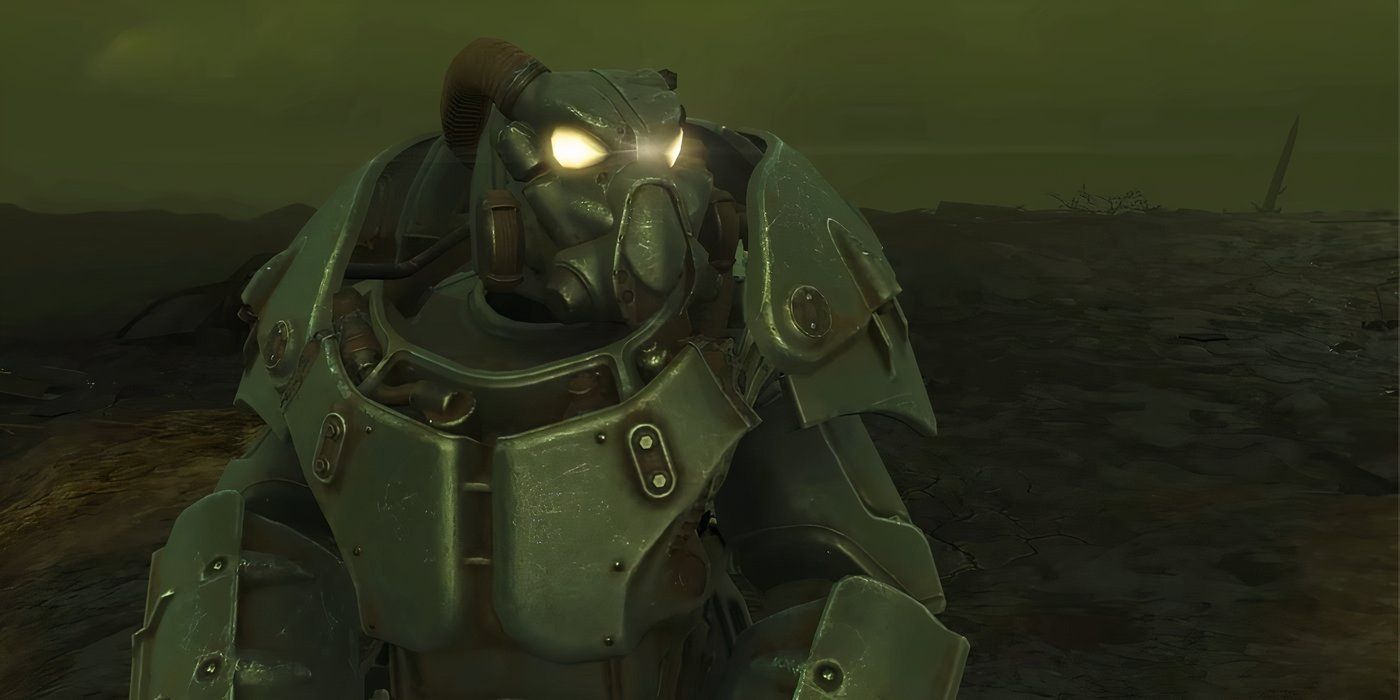 A member of the Enclave wearing their classic power armor in Fallout 3.