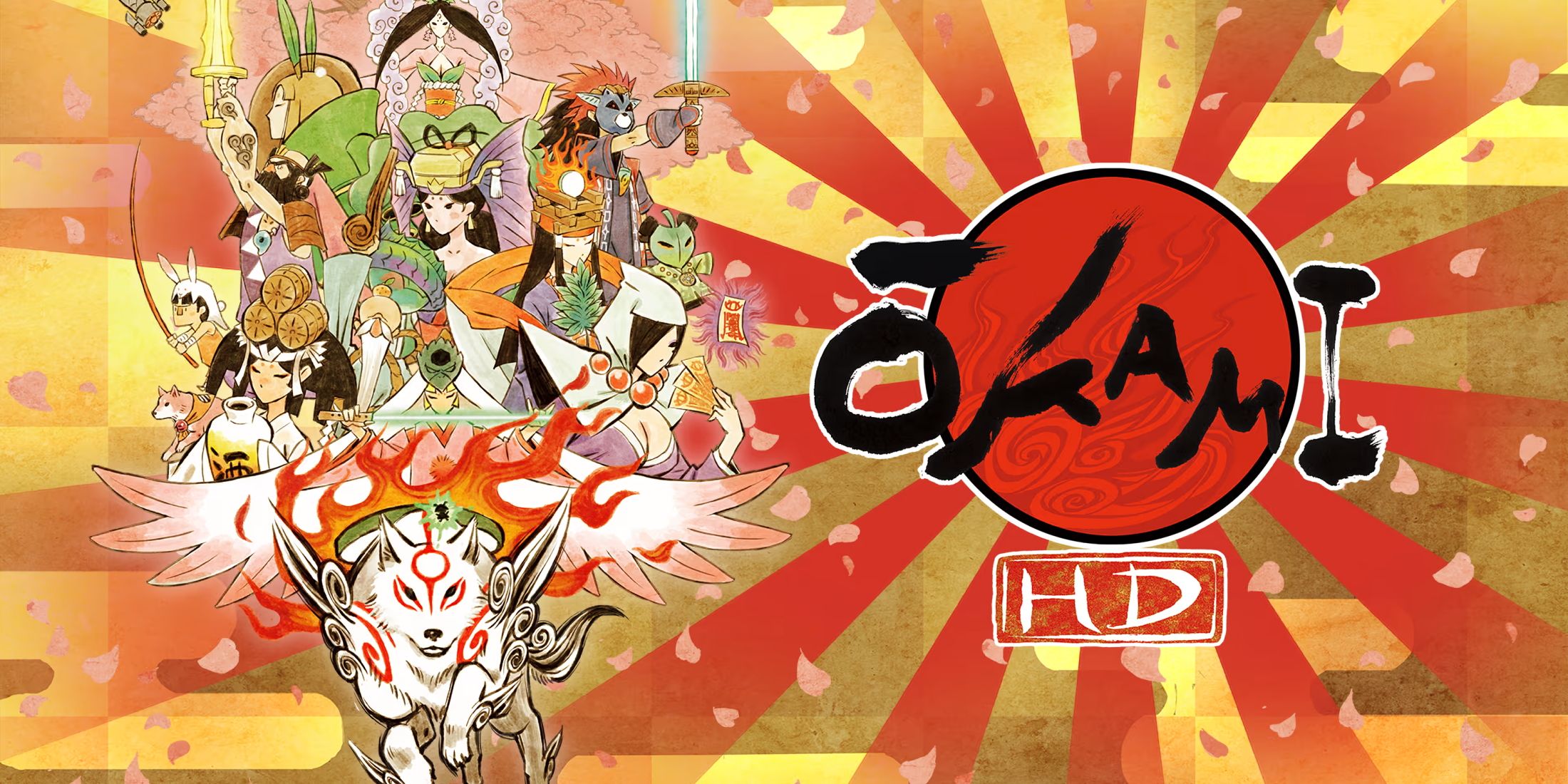 The key visual for Okami HD.