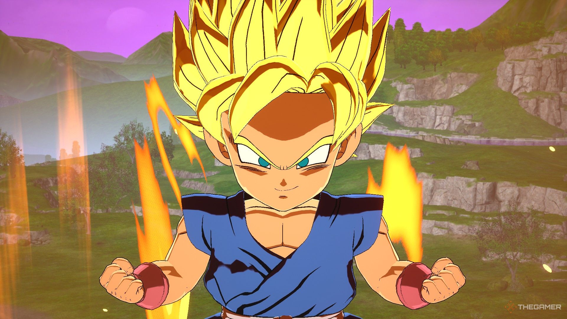 Dragon Ball Sparking Zero image showing Goku from GT as a Super Saiyan.