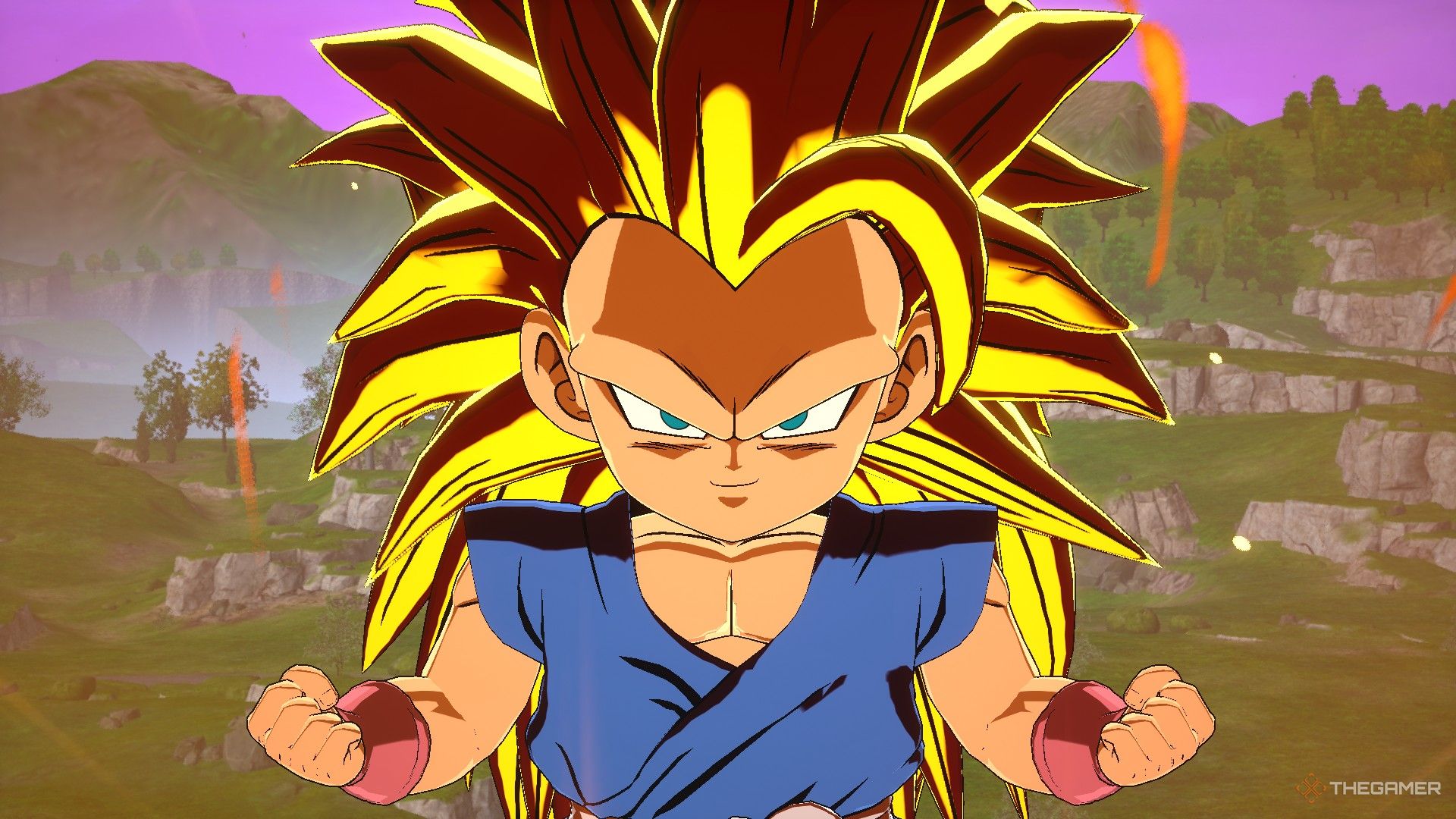 Dragon Ball Sparking Zero image showing Goku from GT as a Super Saiyan 3.