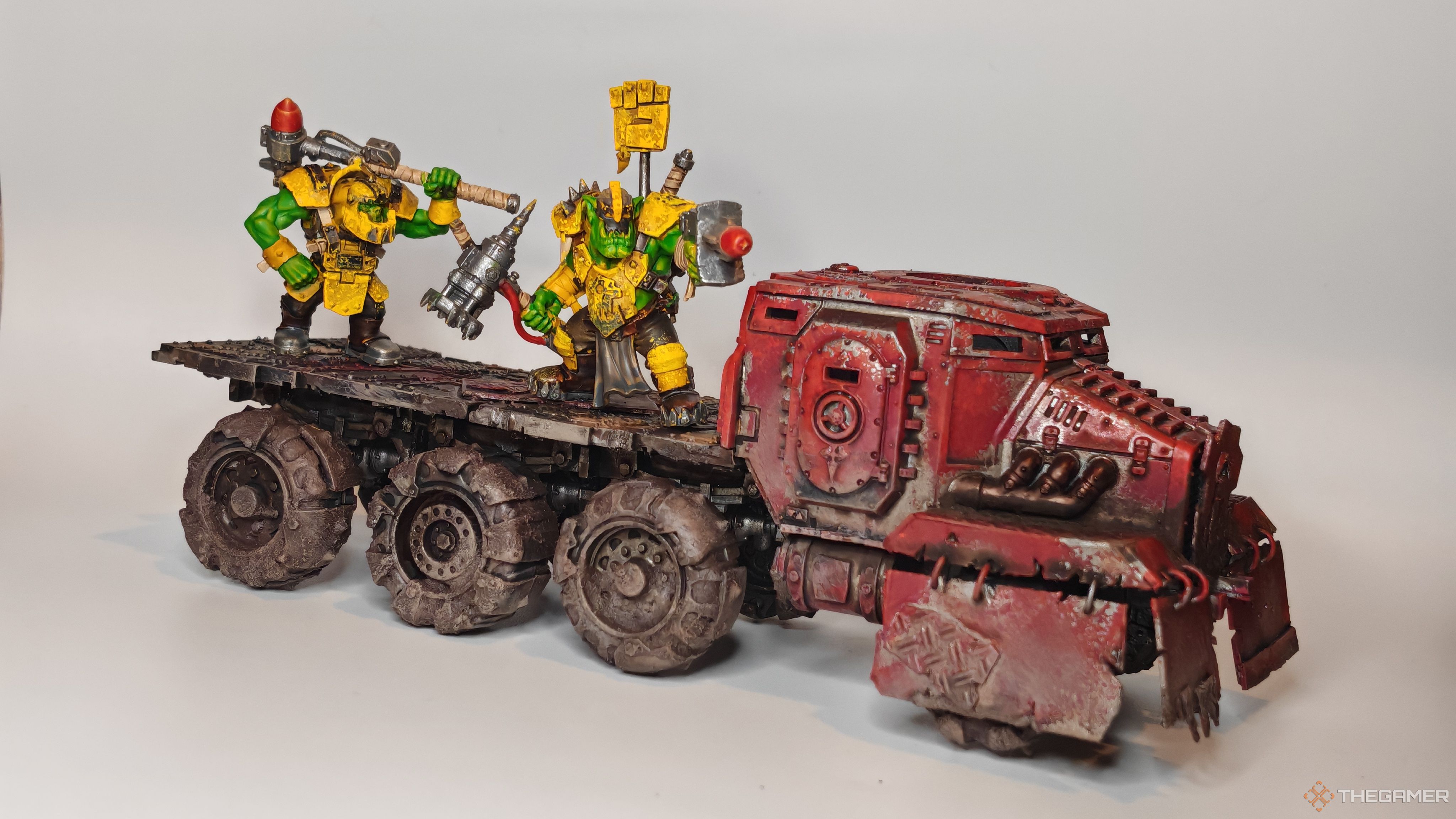 Ork Wreckas from Warhammer 40K Kill Team on a Looted Wagon