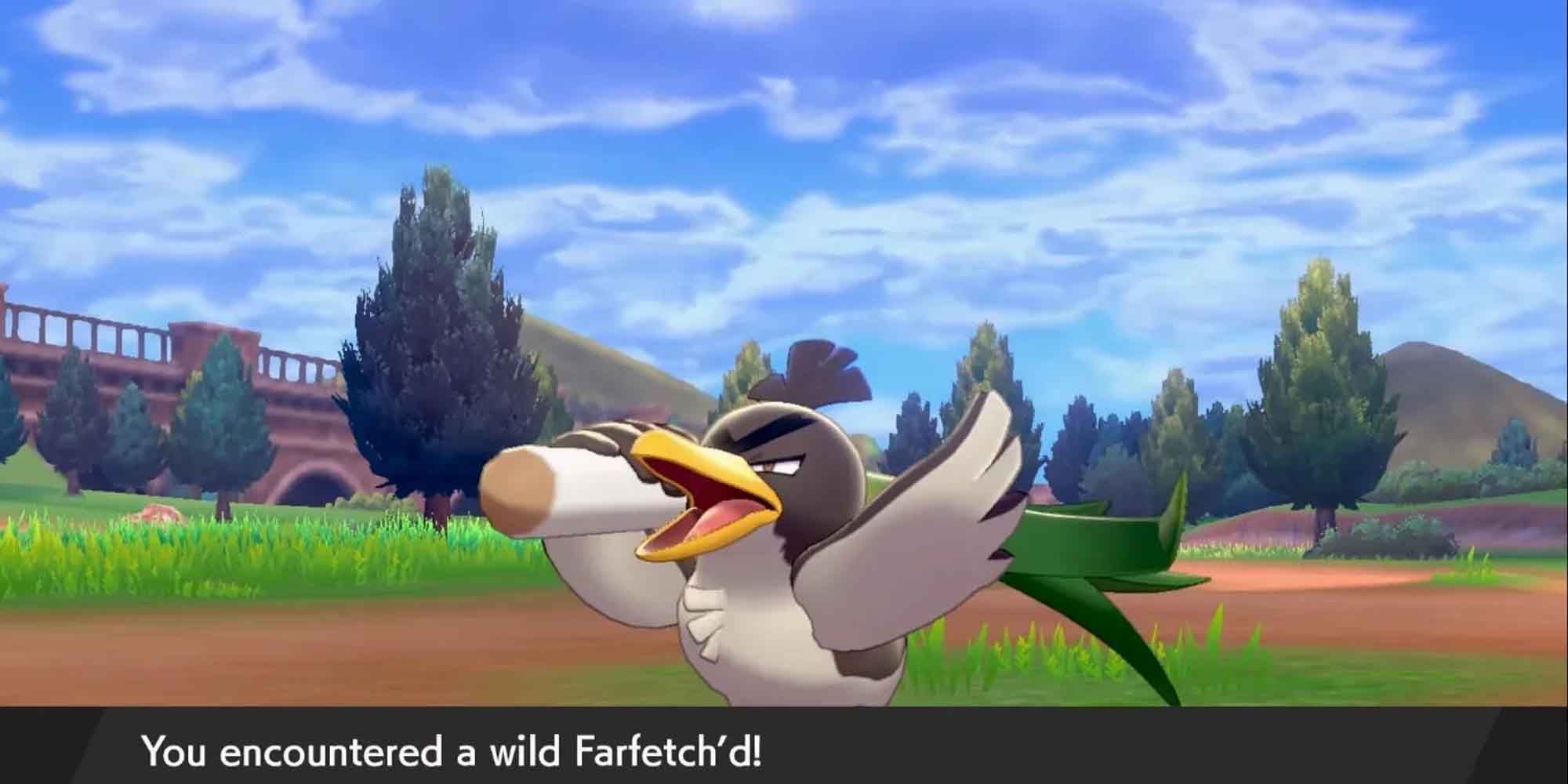 Encountering a Farfetch'd in Pokemon Sword and Shield