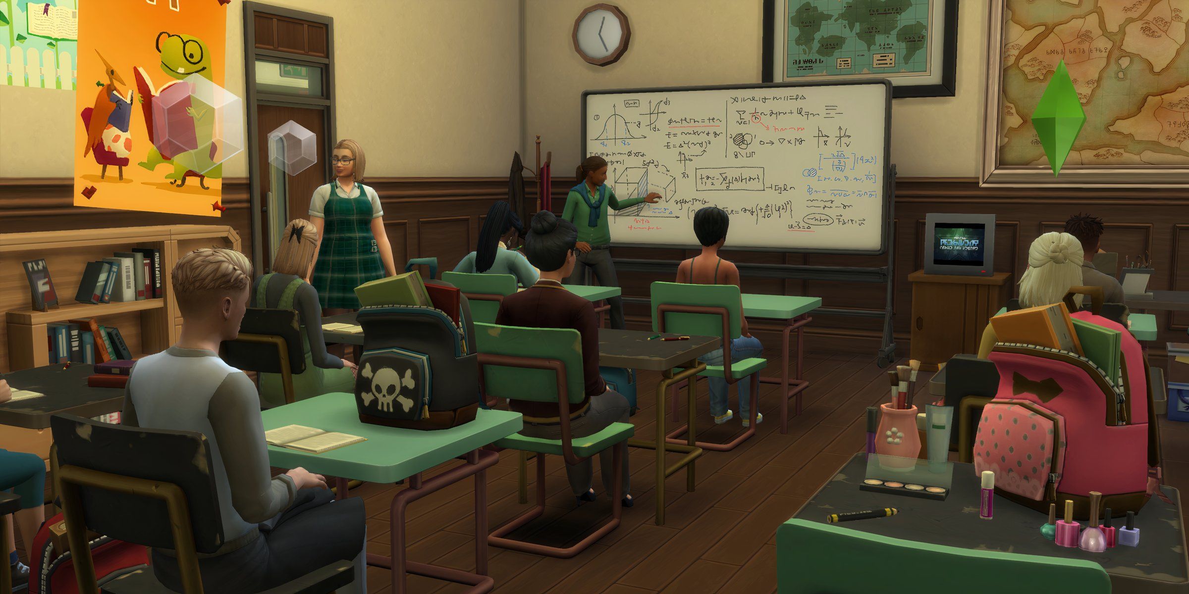 A full classroom thanks to the High School More Classmates mod