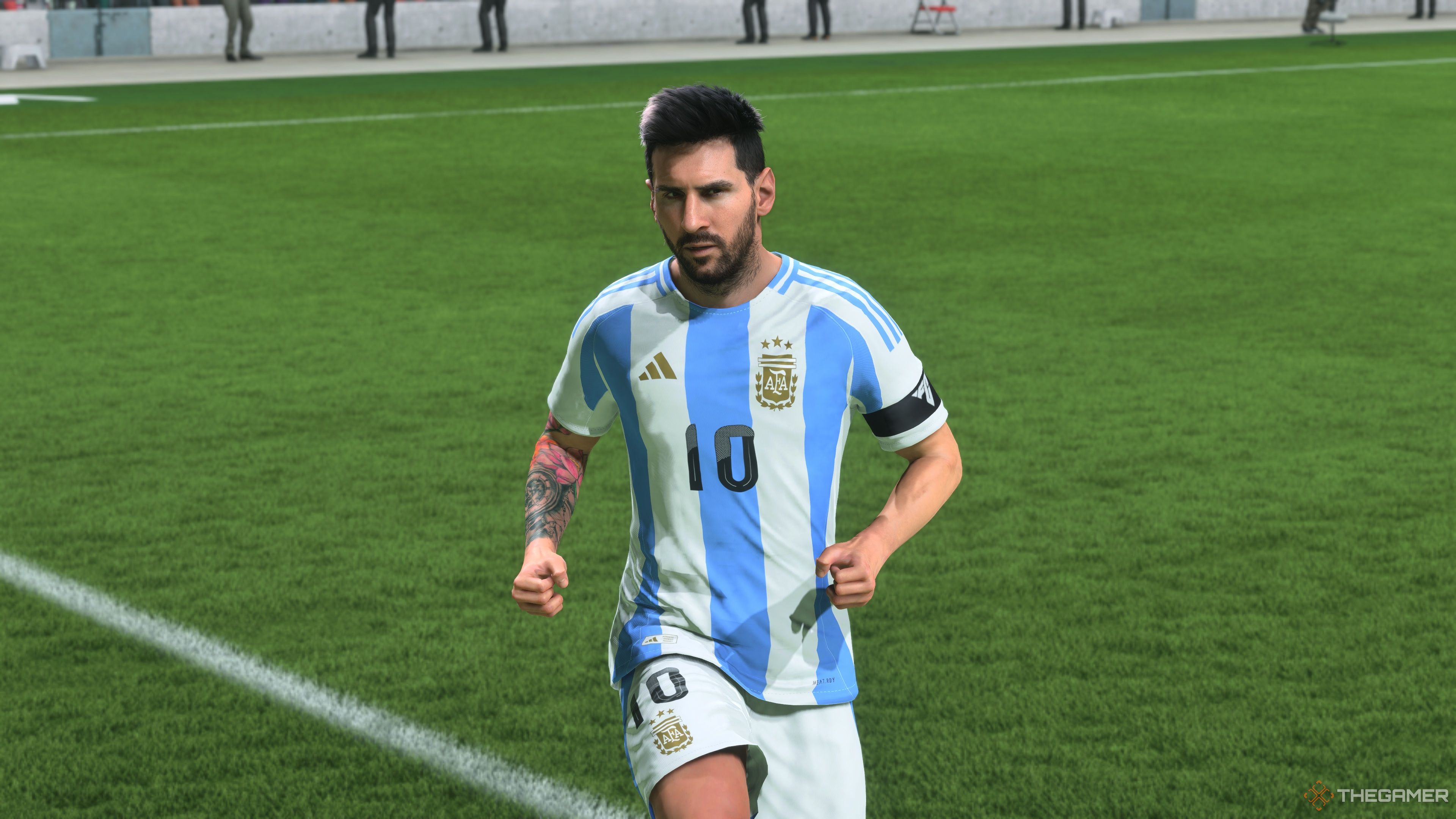 Lionel Messi on the pitch in EA Sports FC 25.