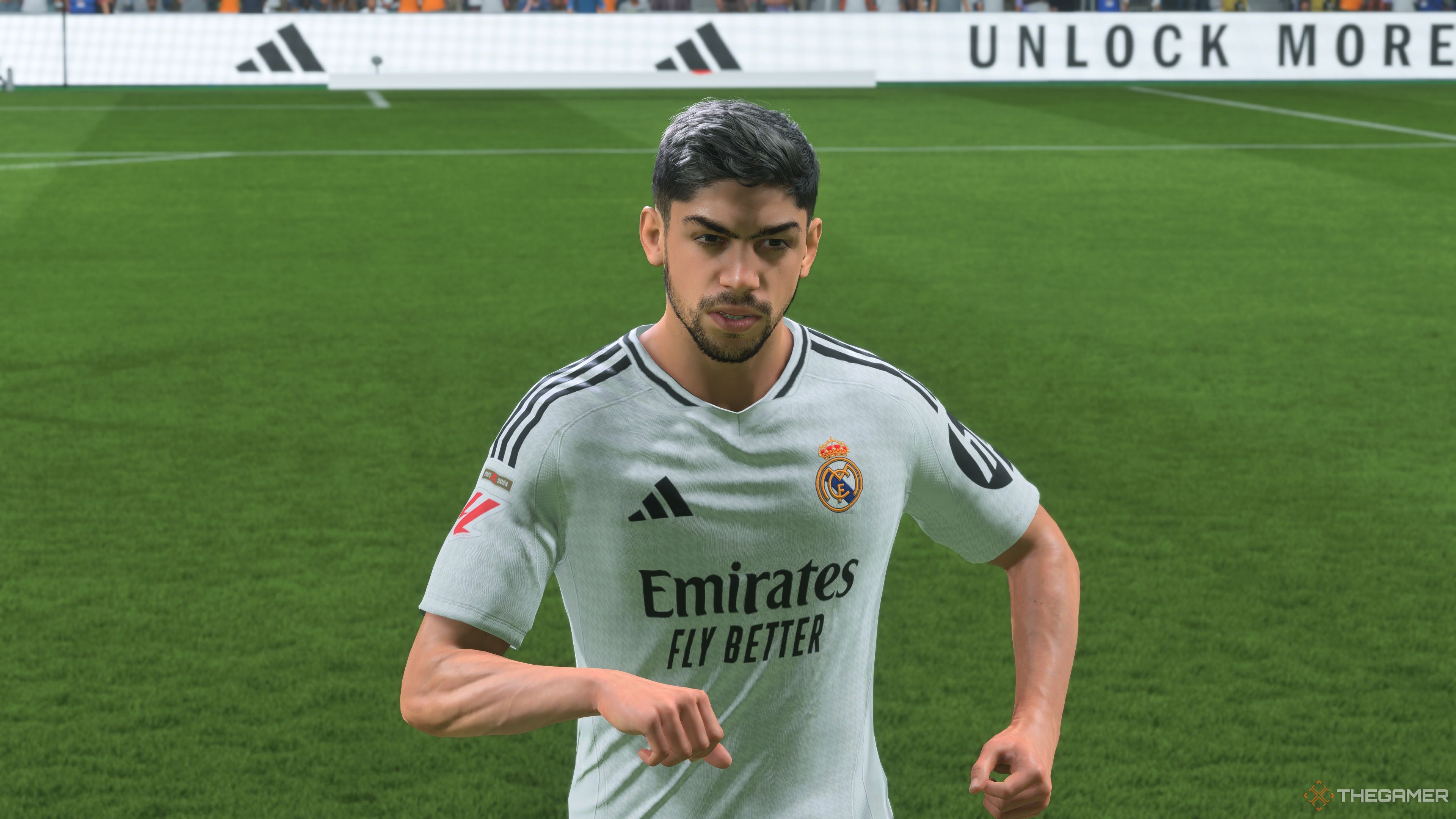 Federico Valverde running in EA Sports FC 25.