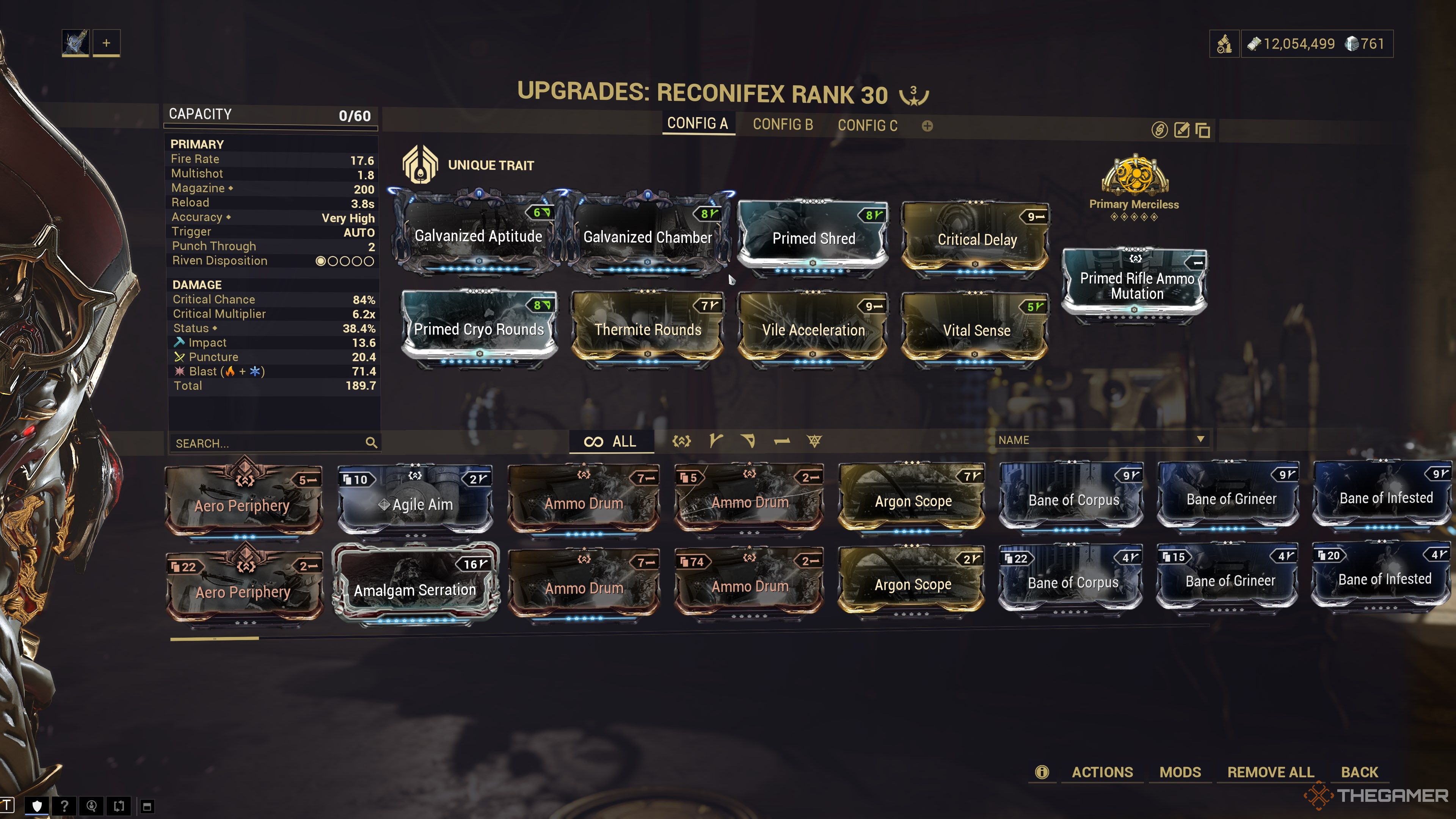 Warframe Reconifex Endgame Build