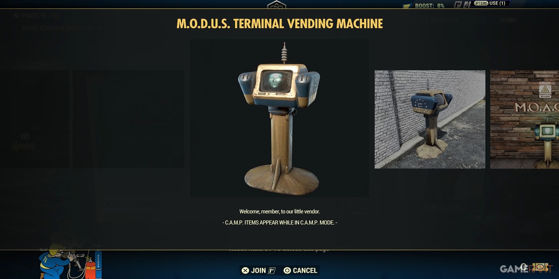 MODUS CAMP Trader In fallout 76