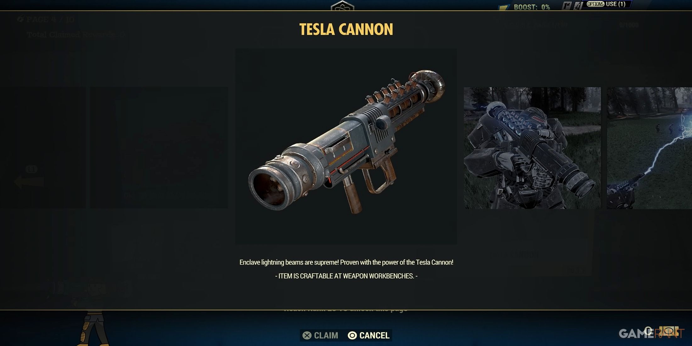 Tesla Cannon In Fallout 76