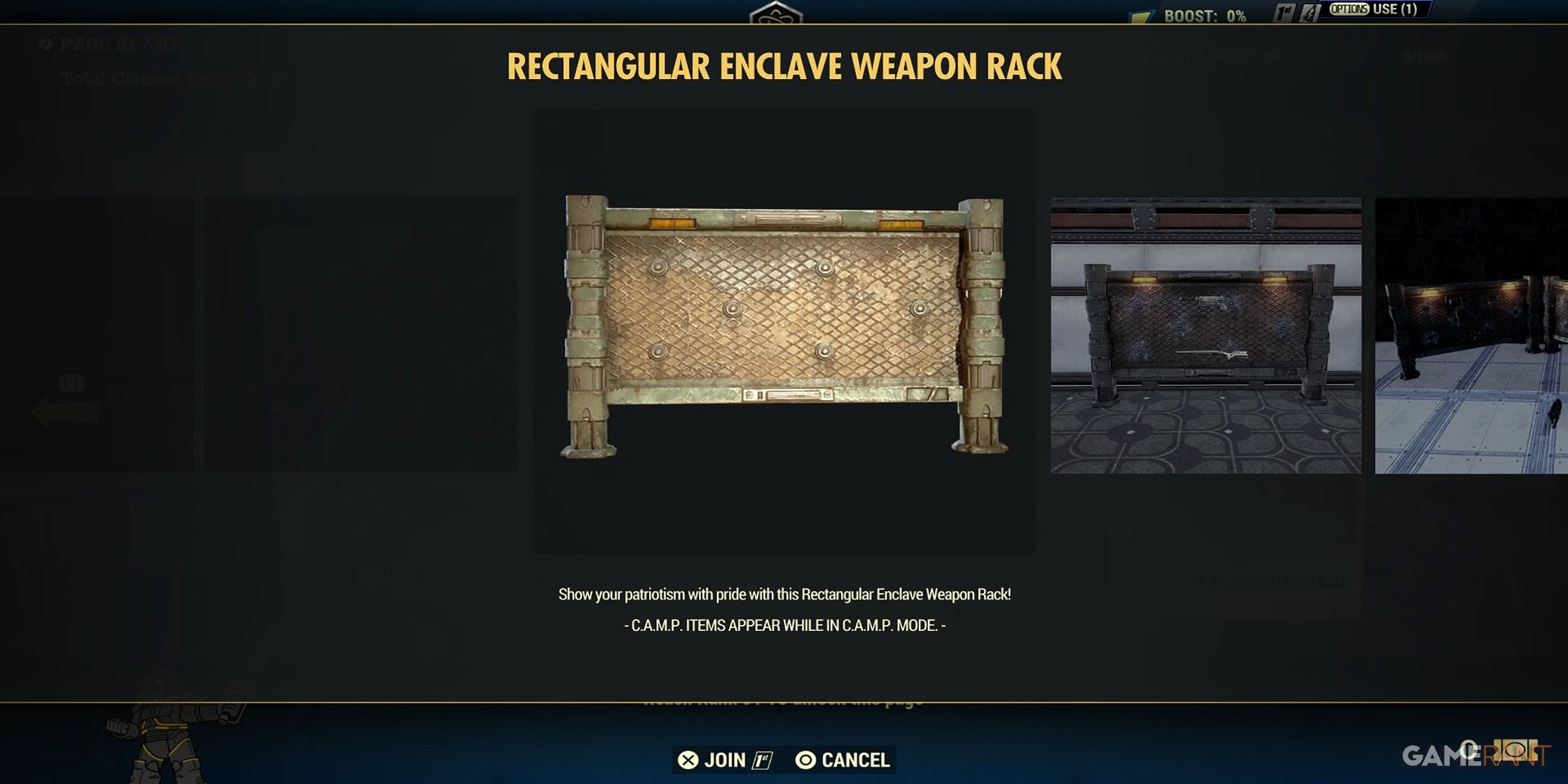 Enclave Weapons Rack, Large In Fallout 76