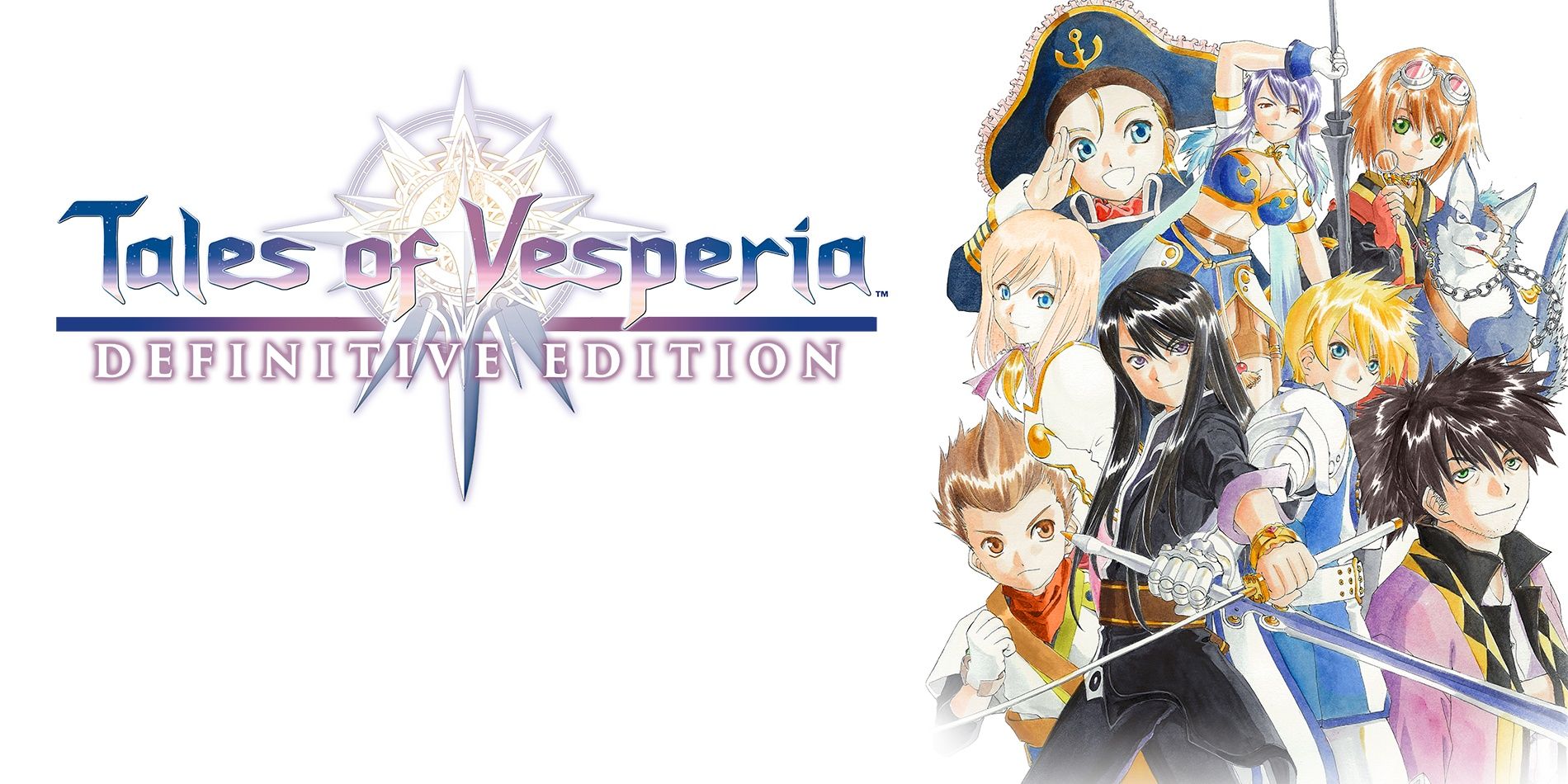 Tales of Vesperia Definitive Edition official promo image showing the cast.