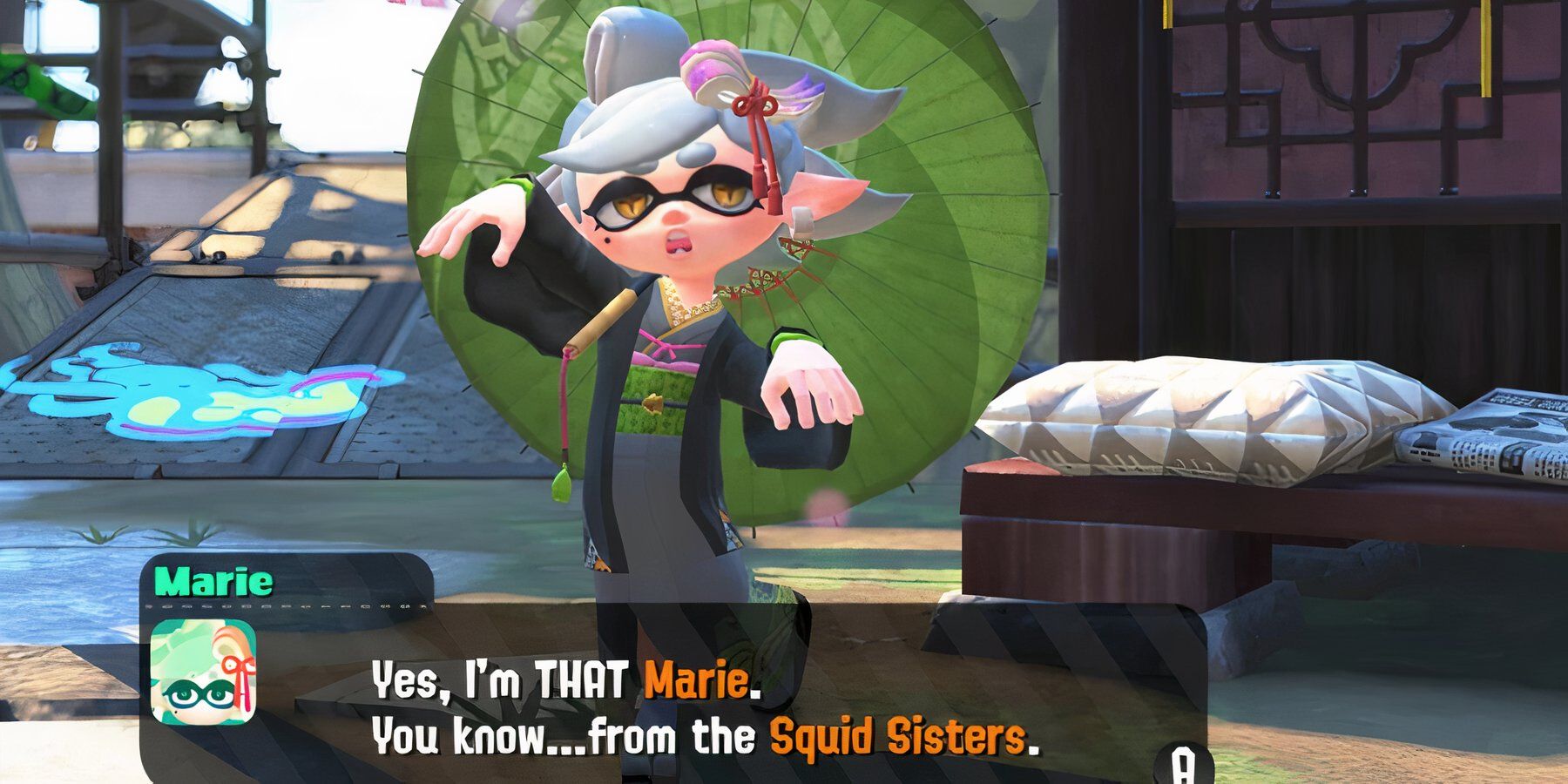 Marie saying that is is from the Squid Sisters 