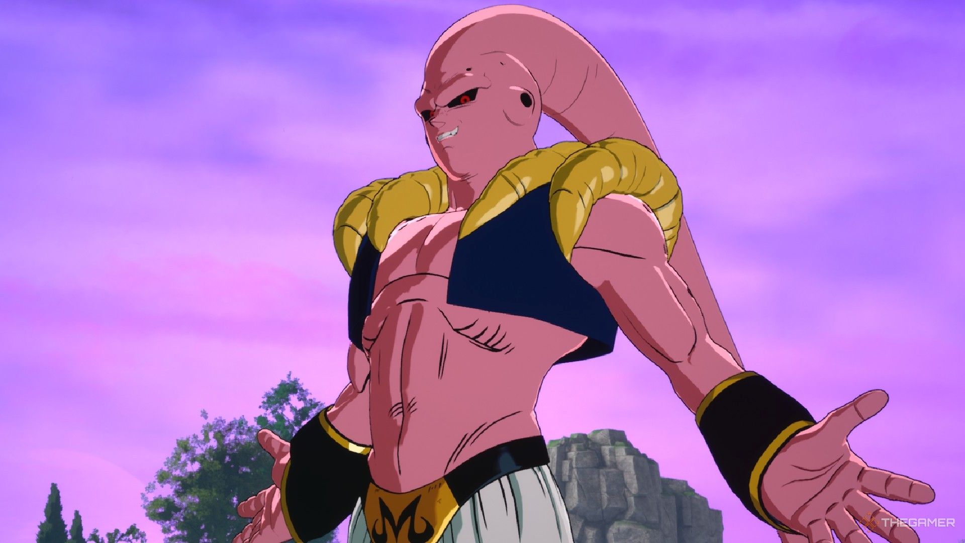 Dragon Ball Sparking Zero image showing Super Buu with Gotenks absorbed.