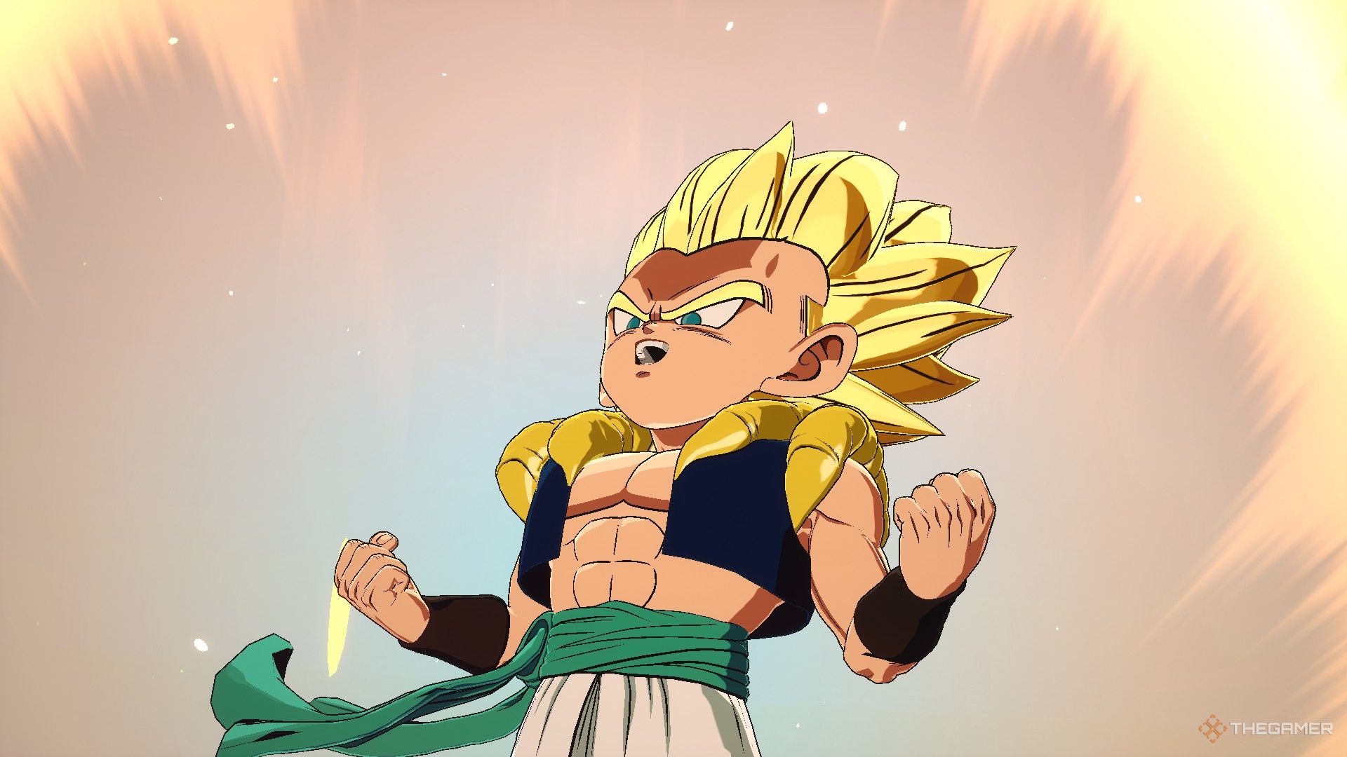 Dragon Ball Sparking Zero image showing Gotenks as a super saiyan.