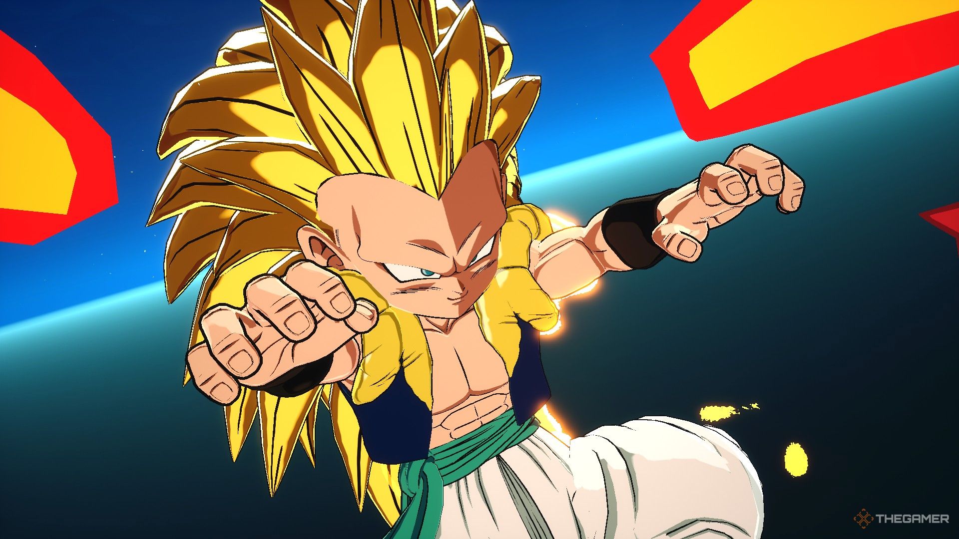 Dragon Ball Sparking Zero image showing Gotenks as a super saiyan 3..