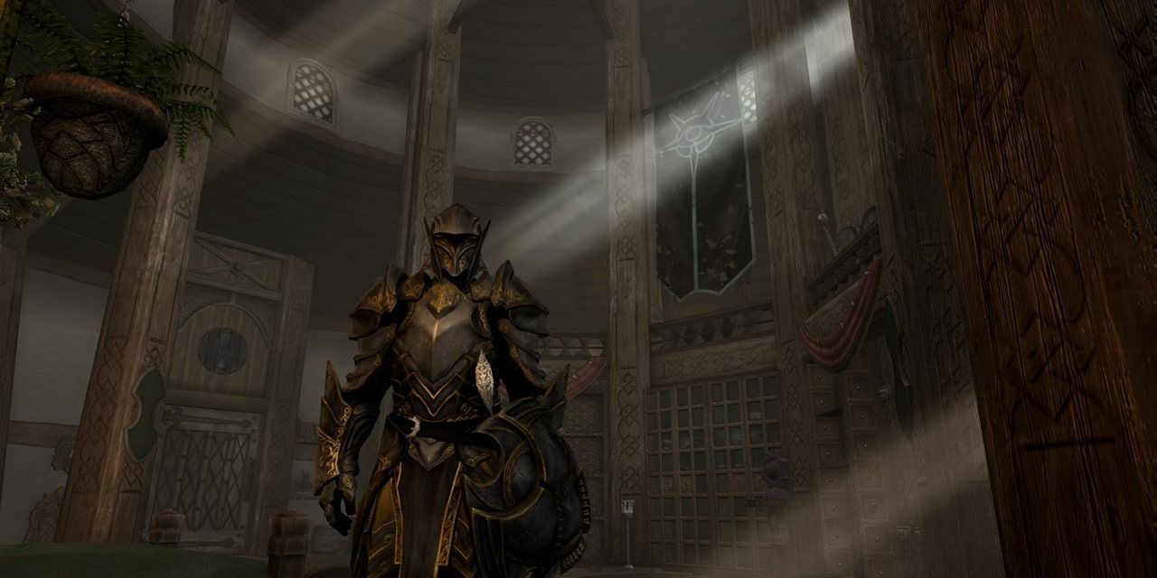 Ebony armor set with the Old Kingdom Armor Overhaul for Skyrim