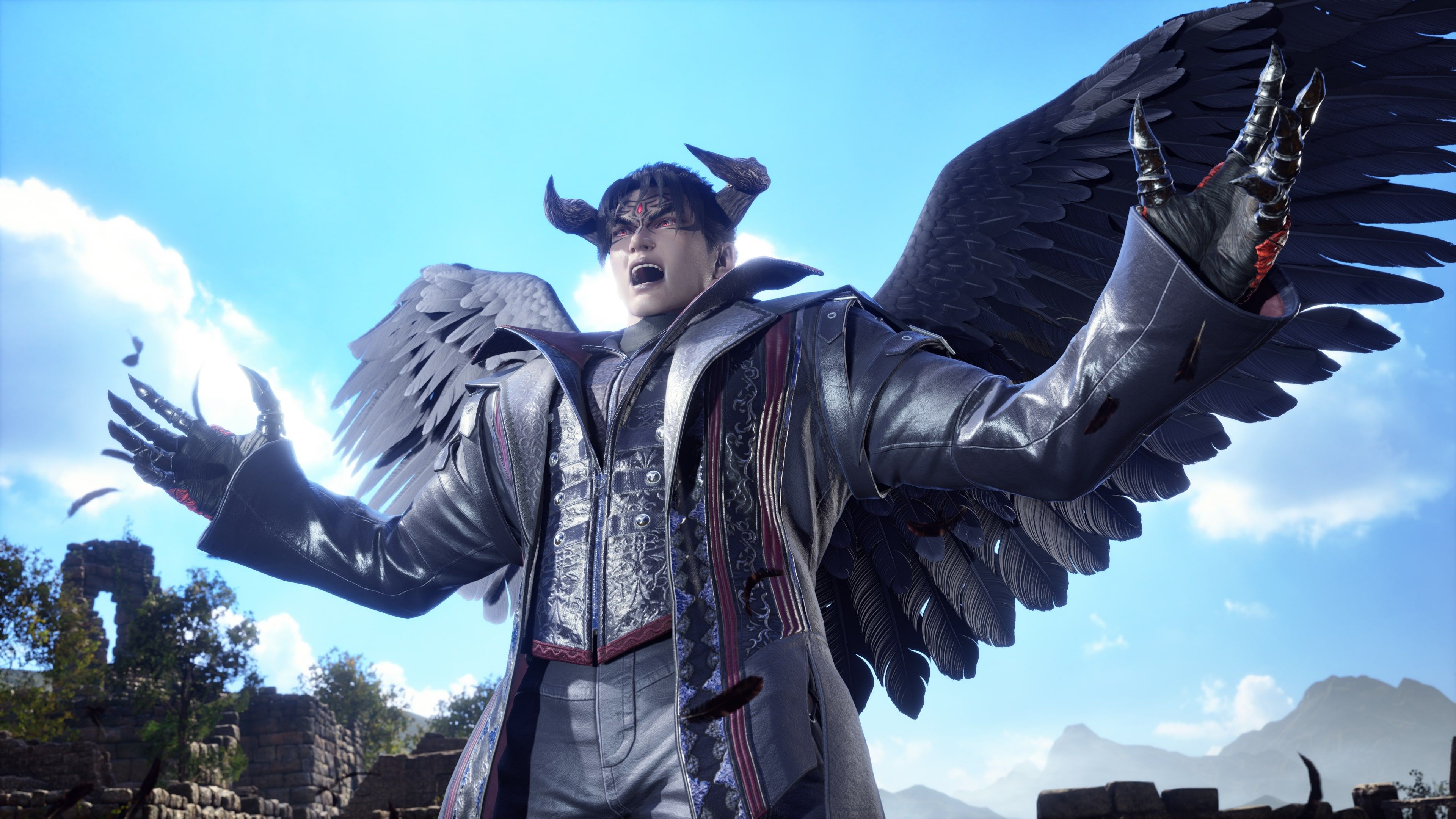 Devil Jin laughing maniacally in Tekken 8.